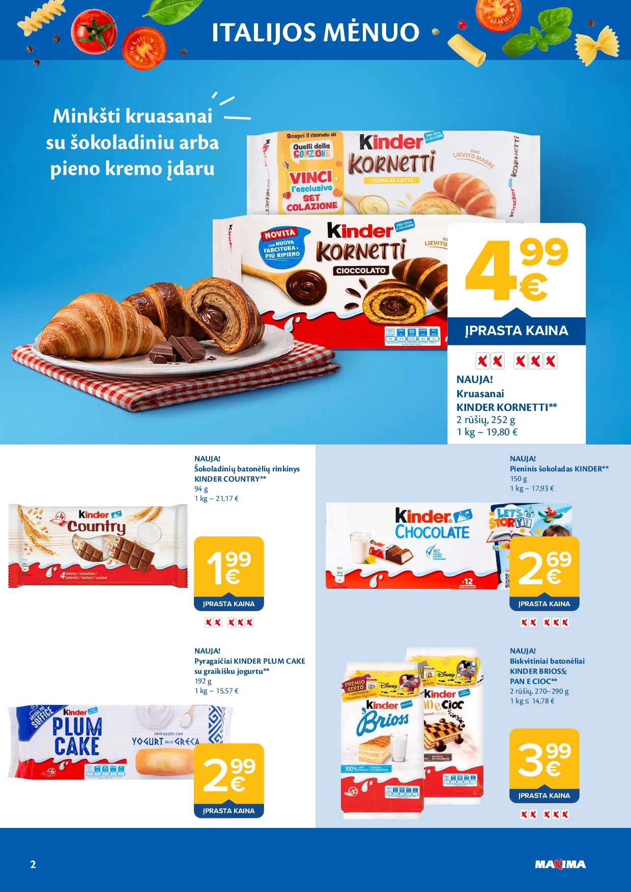 Maxima Italijos mėnuo – 2 psl.