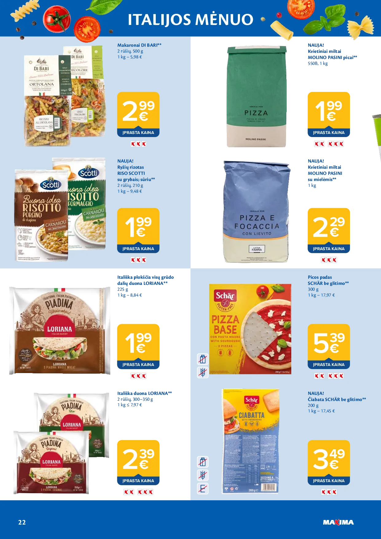 Maxima Italijos mėnuo – 22 psl.