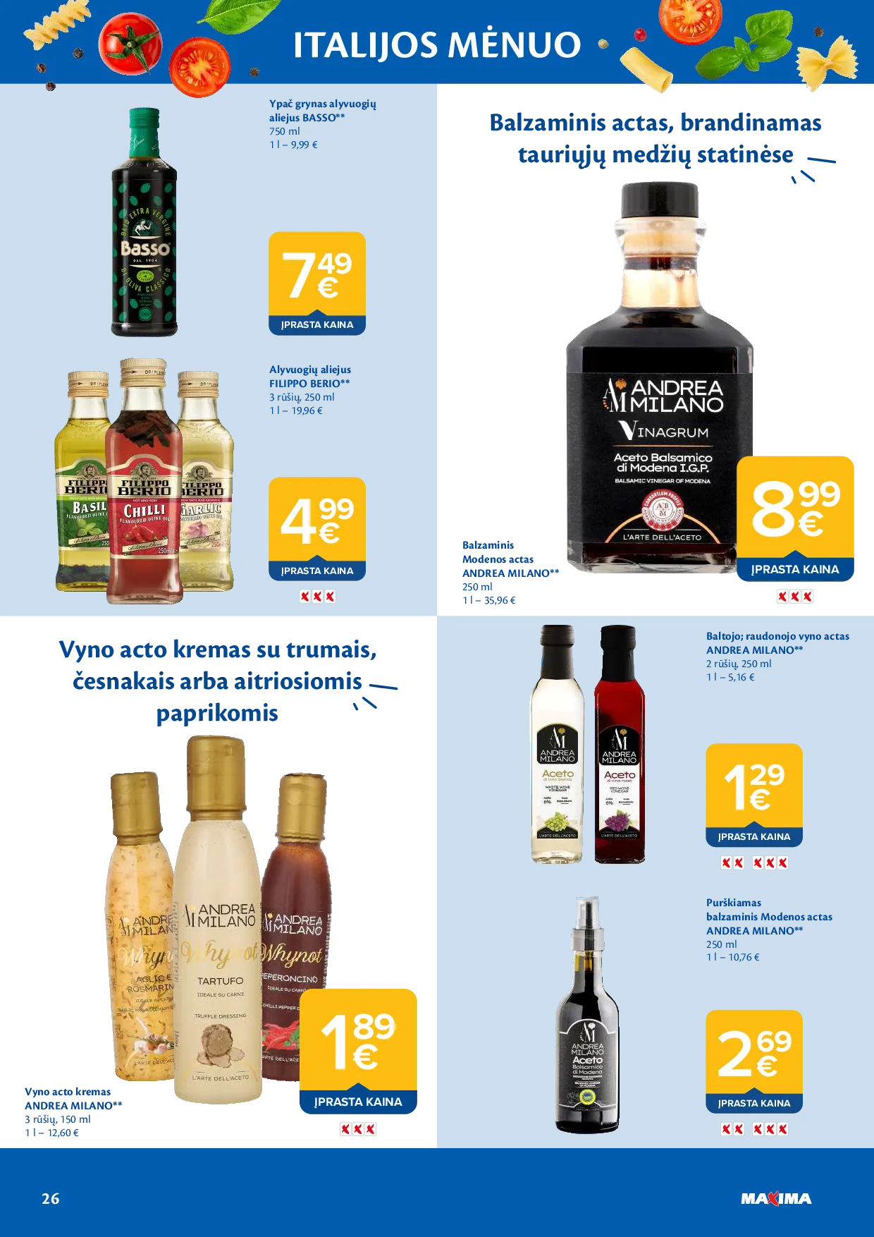 Maxima Italijos mėnuo – 26 psl.