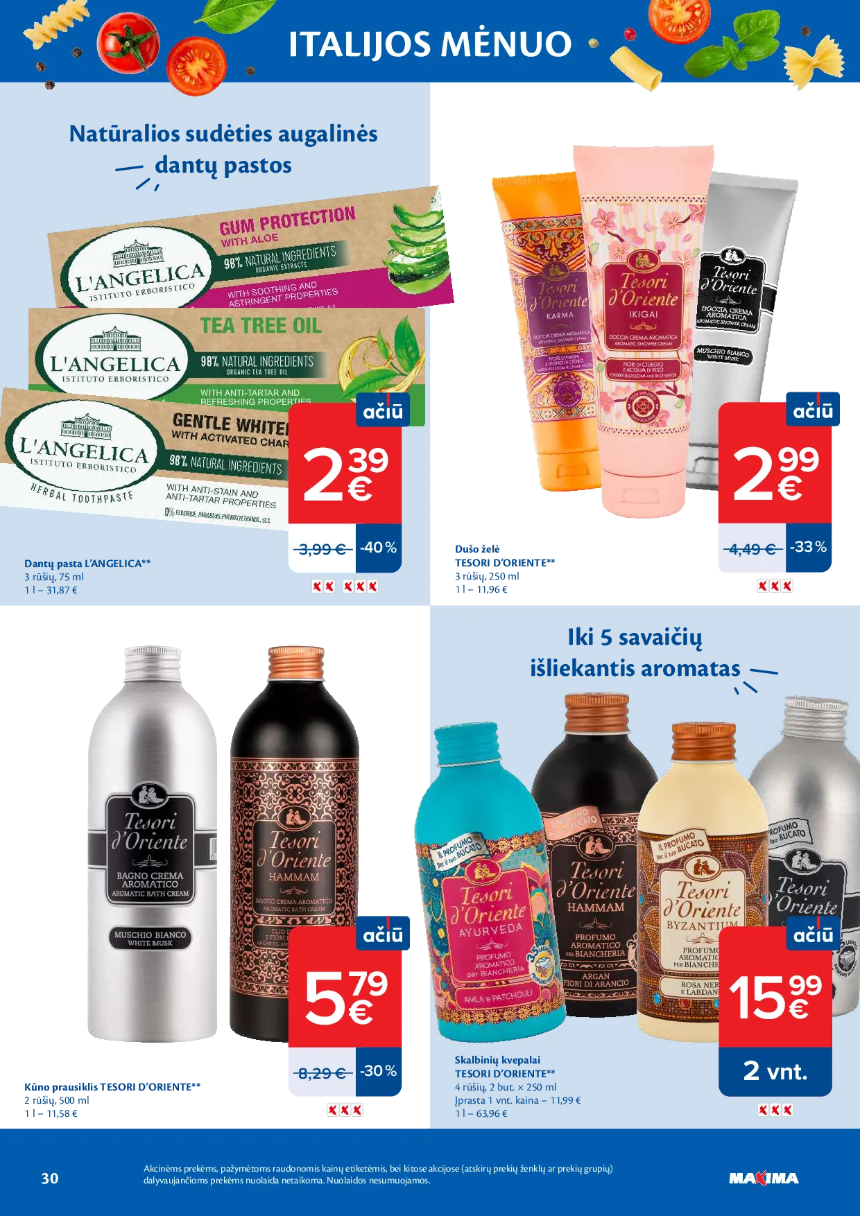 Maxima Italijos mėnuo – 30 psl.