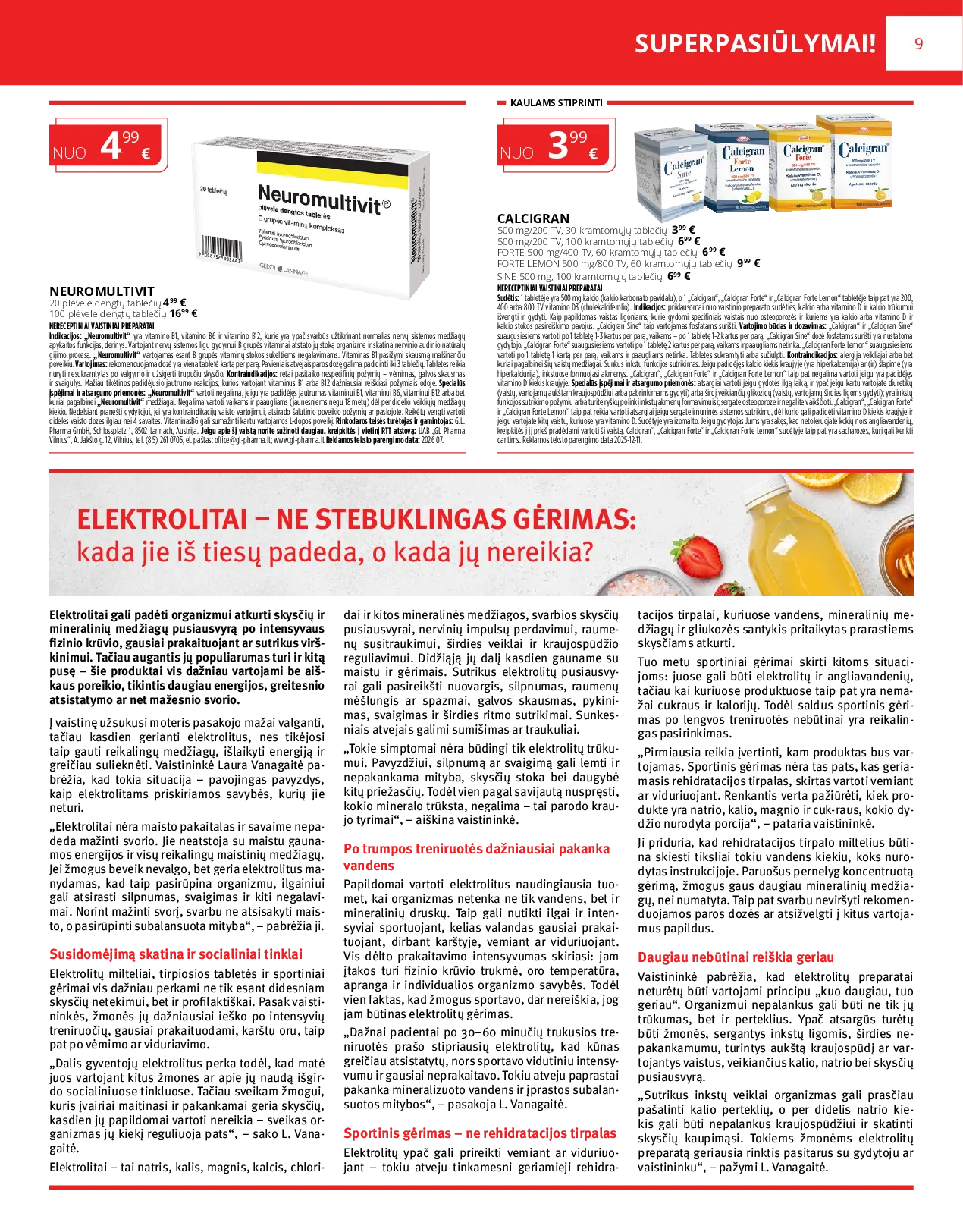 Norfa vaistinė akcijos šią savaitę. Galioja nuo 2026-08-01 iki 2026-08-31 – 9 psl.