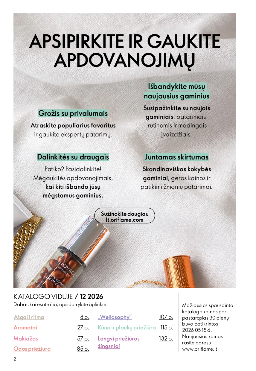 Oriflame katalogas – 2 psl.