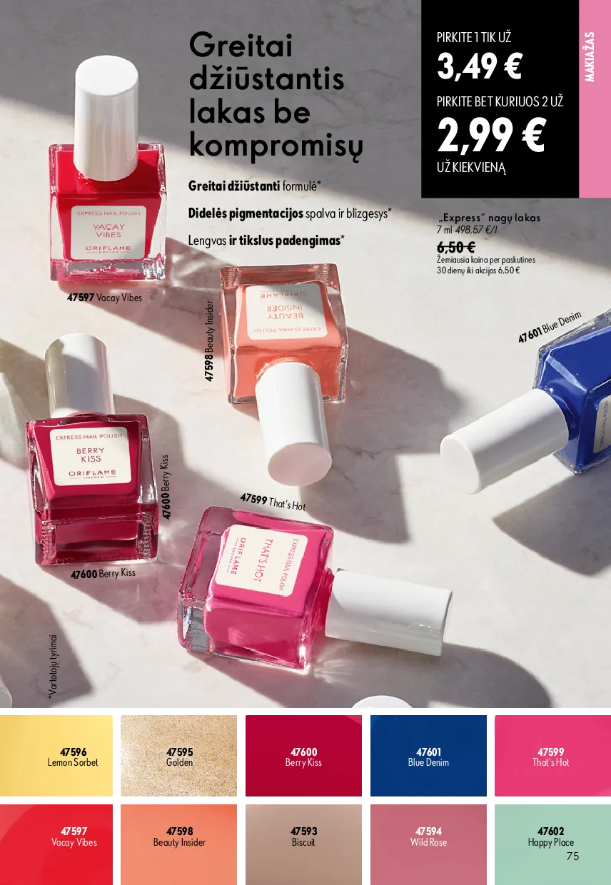 Oriflame katalogas – 75 psl.