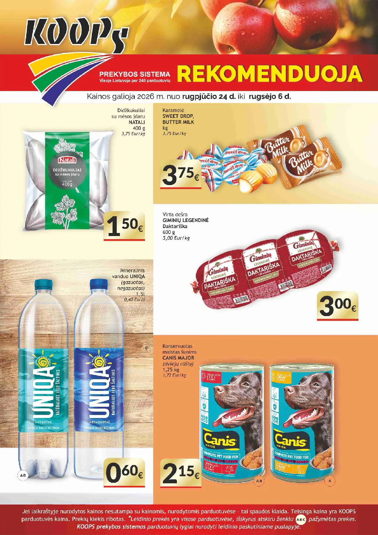 Koops akcijų leidinys – 1 psl.