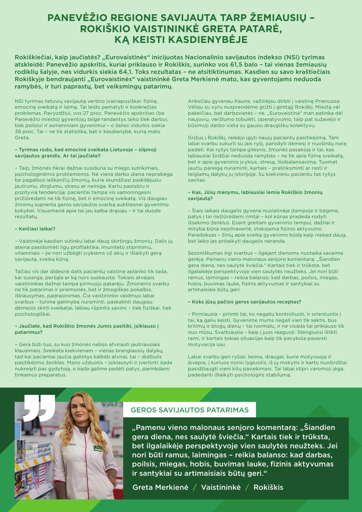 Eurovaistinė leidinys – 38 psl.