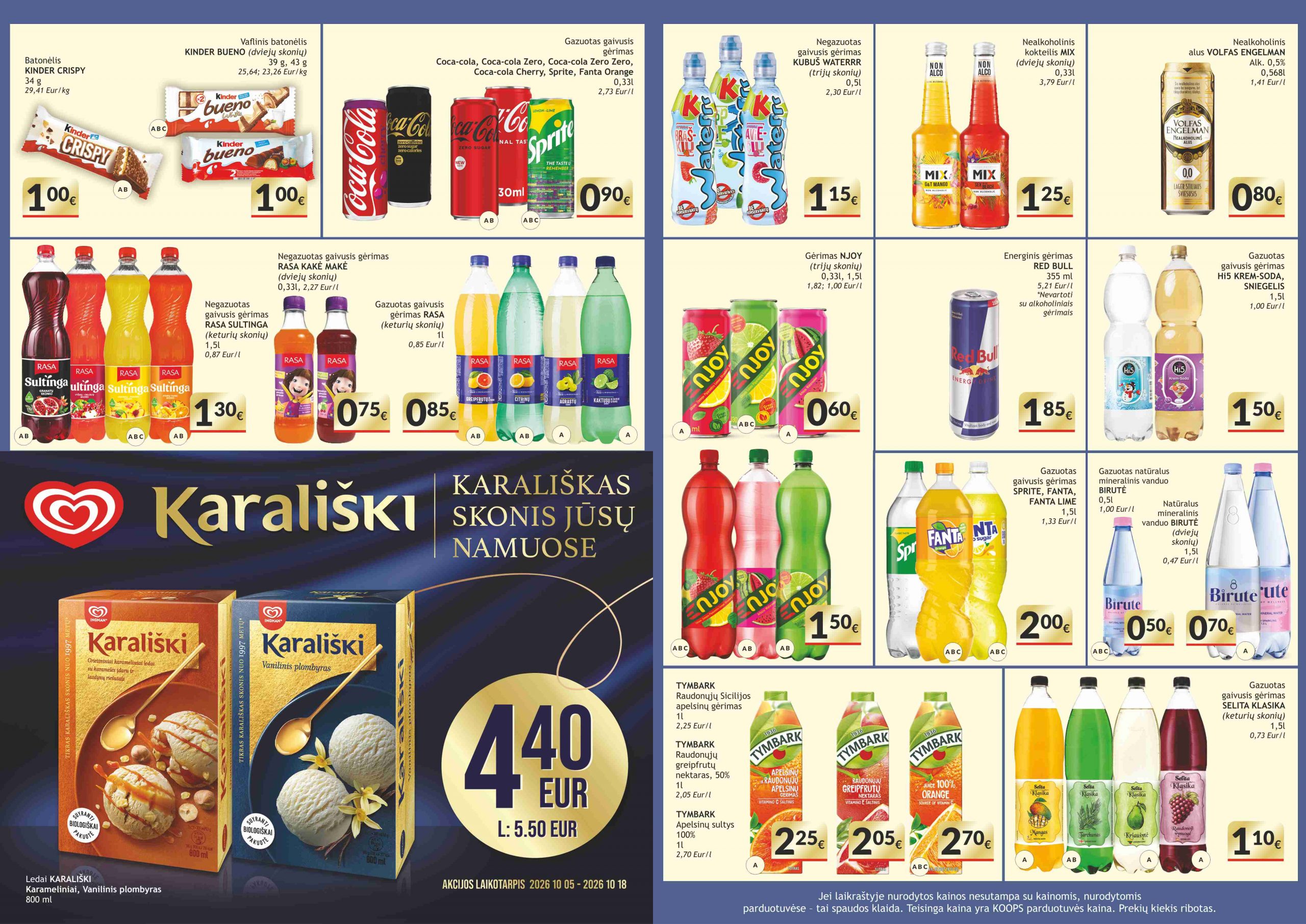KOOPS akcijos šią savaitę. Galioja nuo 2026-10-05 iki 2026-10-18 – 5 psl.