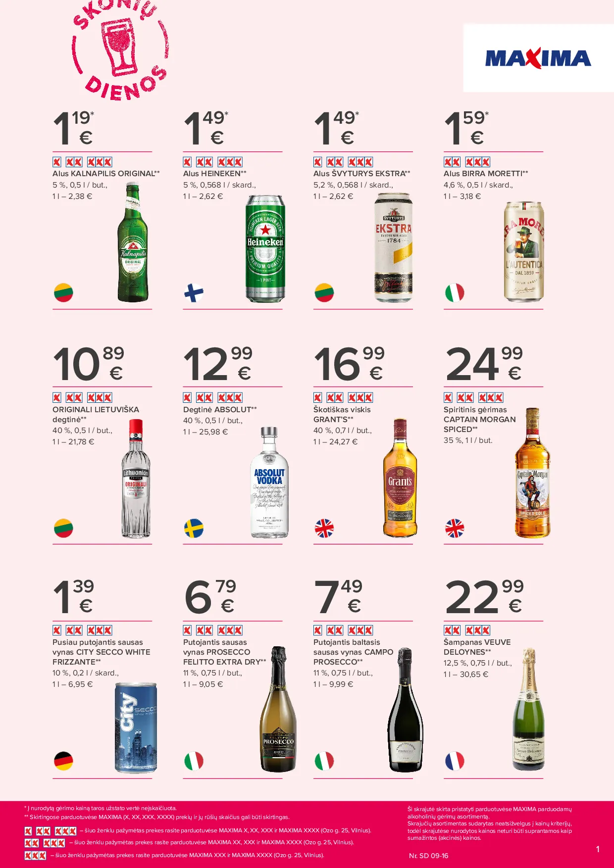 Maxima Skonių dienos naujausias leidinys – 1 psl.