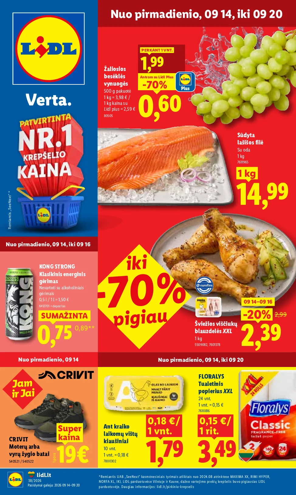 Lidl maisto prekių leidinys – 1 psl.