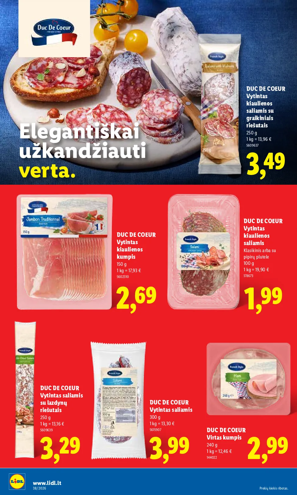 Lidl maisto prekių leidinys – 20 psl.