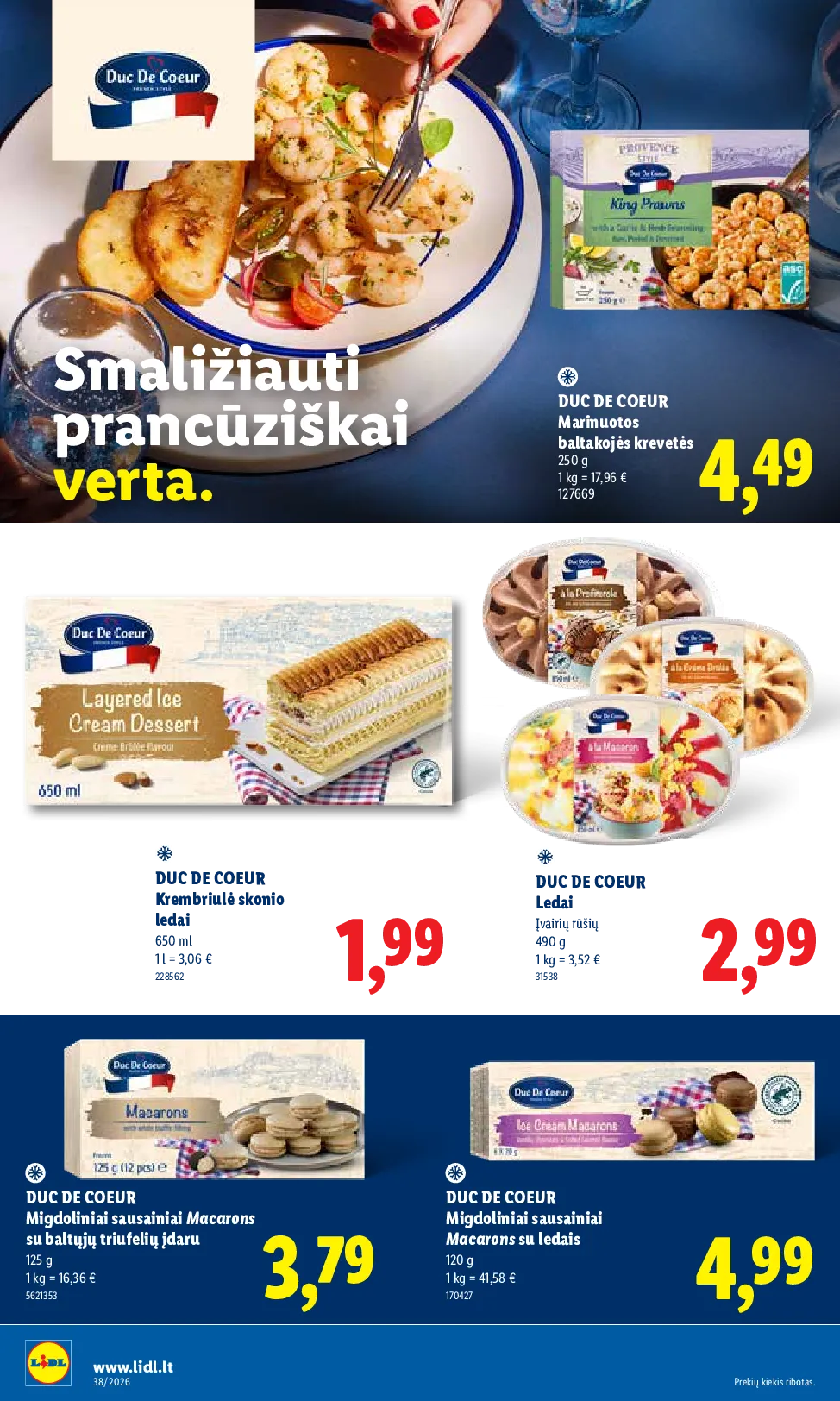 Lidl maisto prekių leidinys – 22 psl.
