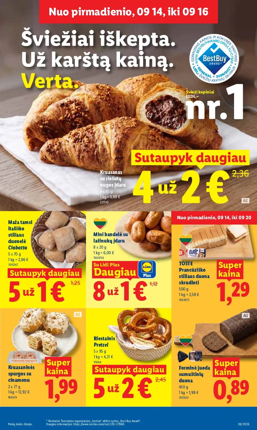 Lidl maisto prekių leidinys – 3 psl.