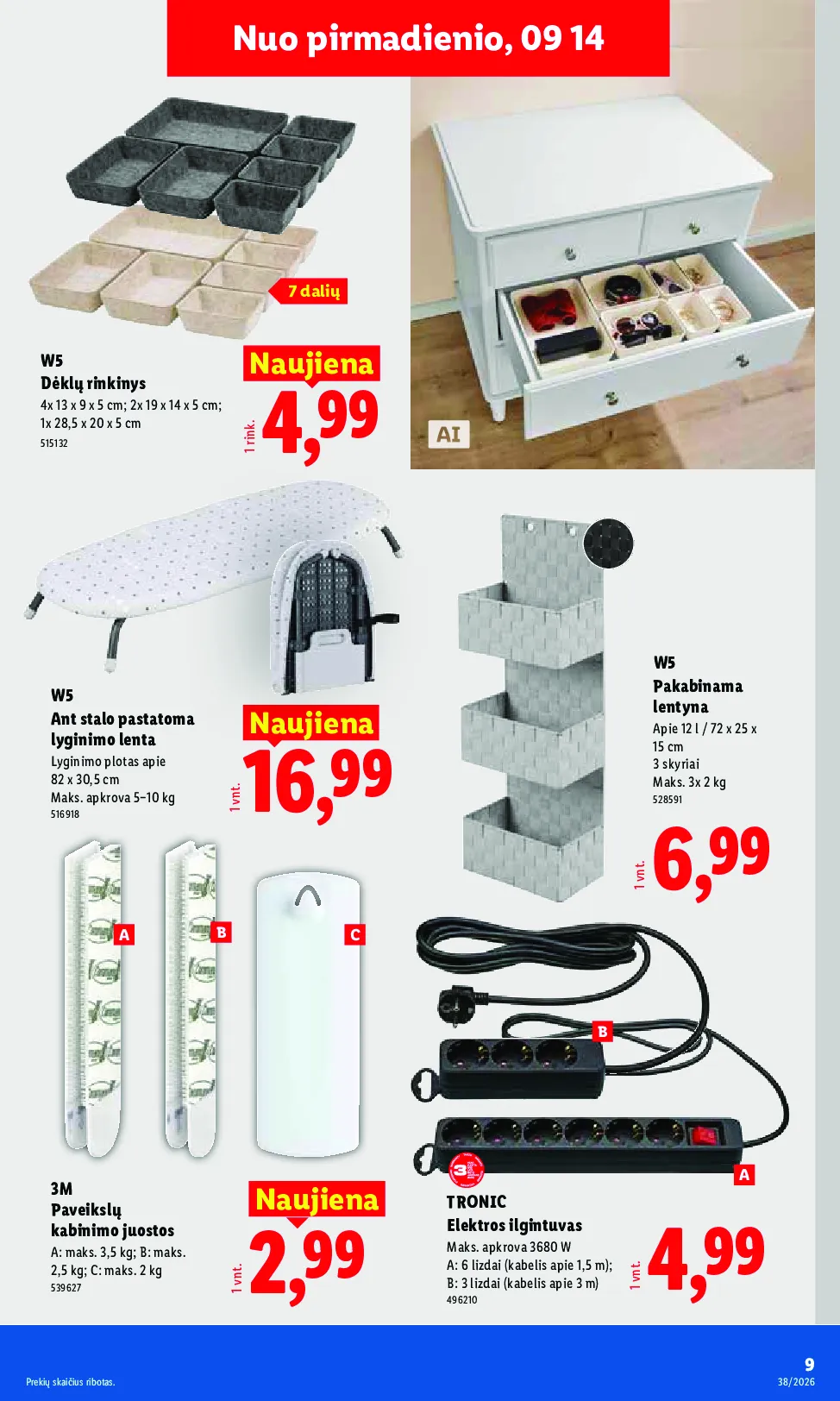 Lidl ne maisto prekių leidinys – 9 psl.