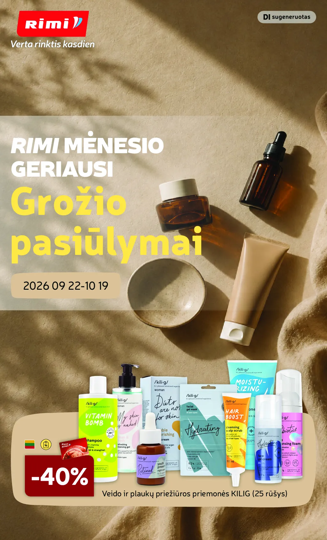 Rimi grožio prekių katalogas – 1 psl.