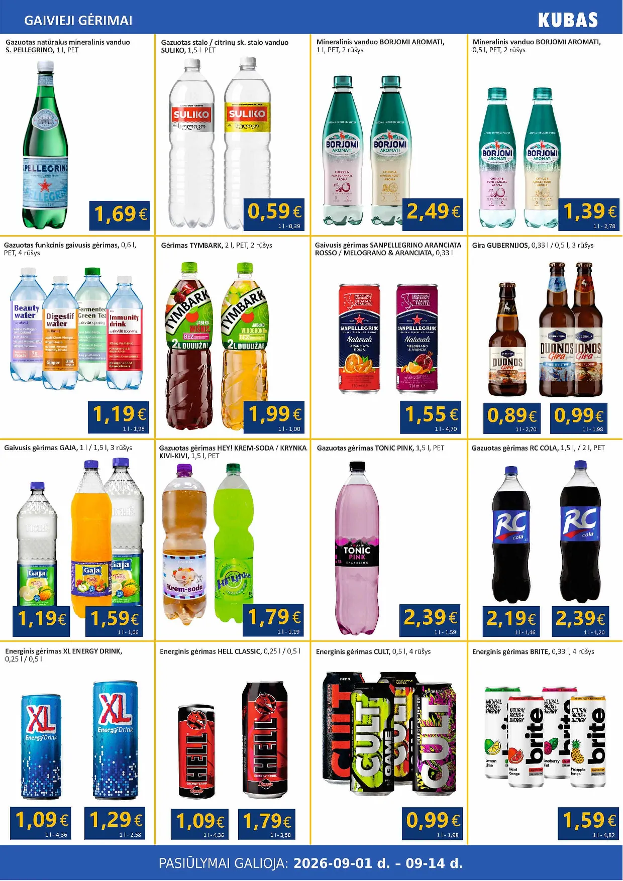 Kubas akcijos šią savaitę. Galioja nuo 2026-09-01 iki 2026-09-14 – 9 psl.
