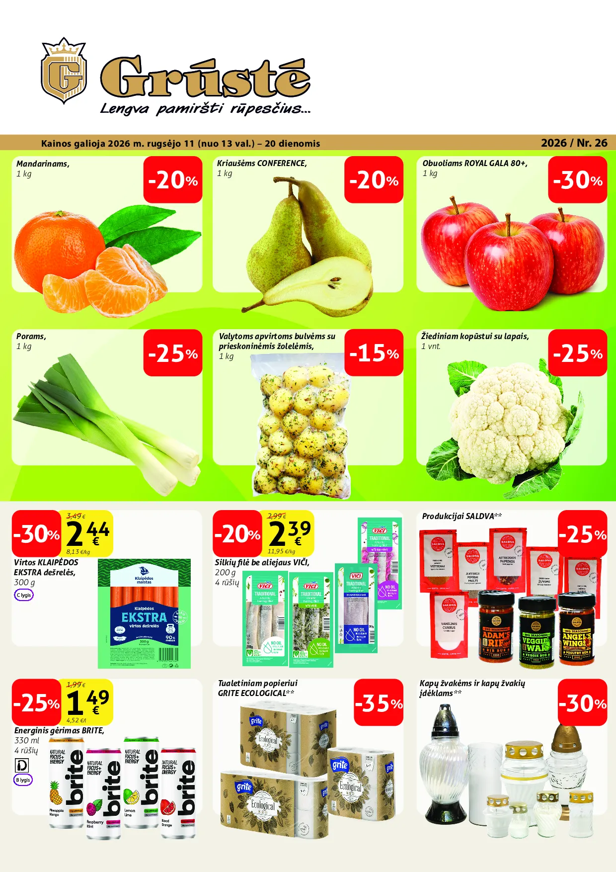 Grūstė leidinys – 1 psl.