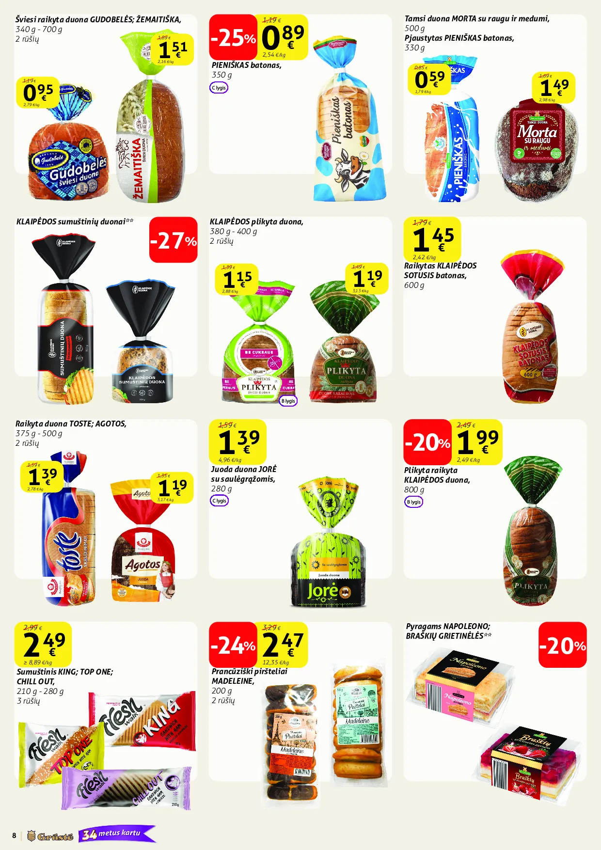 Grūstė leidinys – 8 psl.