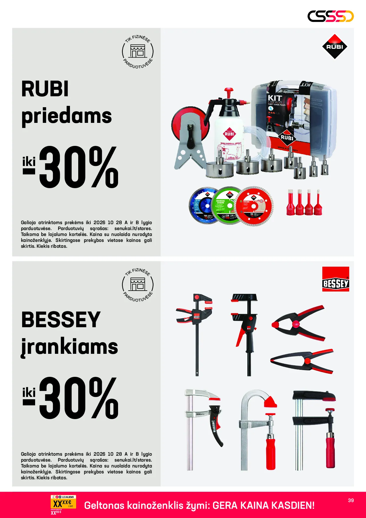 Senukai leidinys – 39 psl.