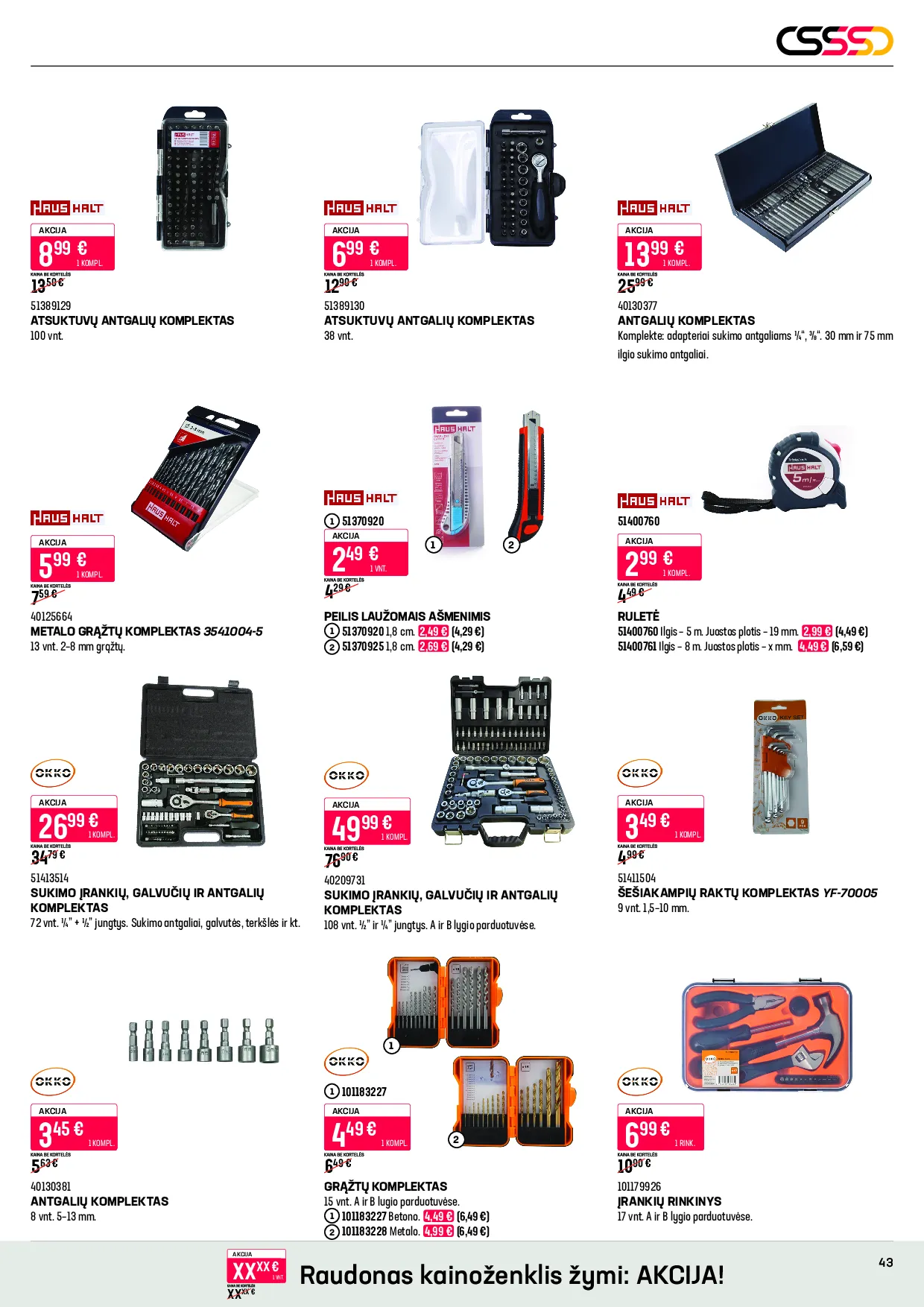 Senukai leidinys – 43 psl.