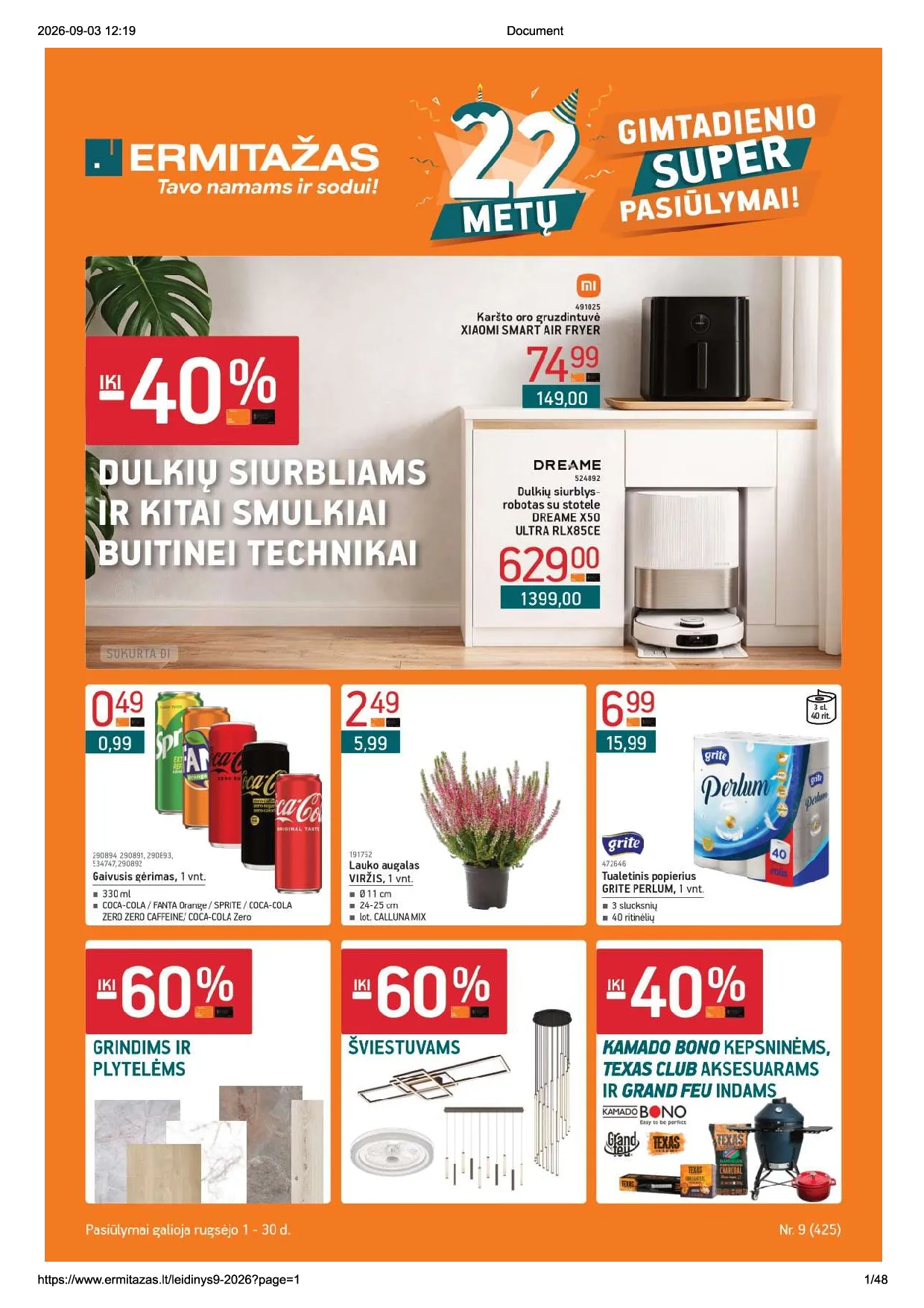 Ermitažas leidinys – 1 psl.