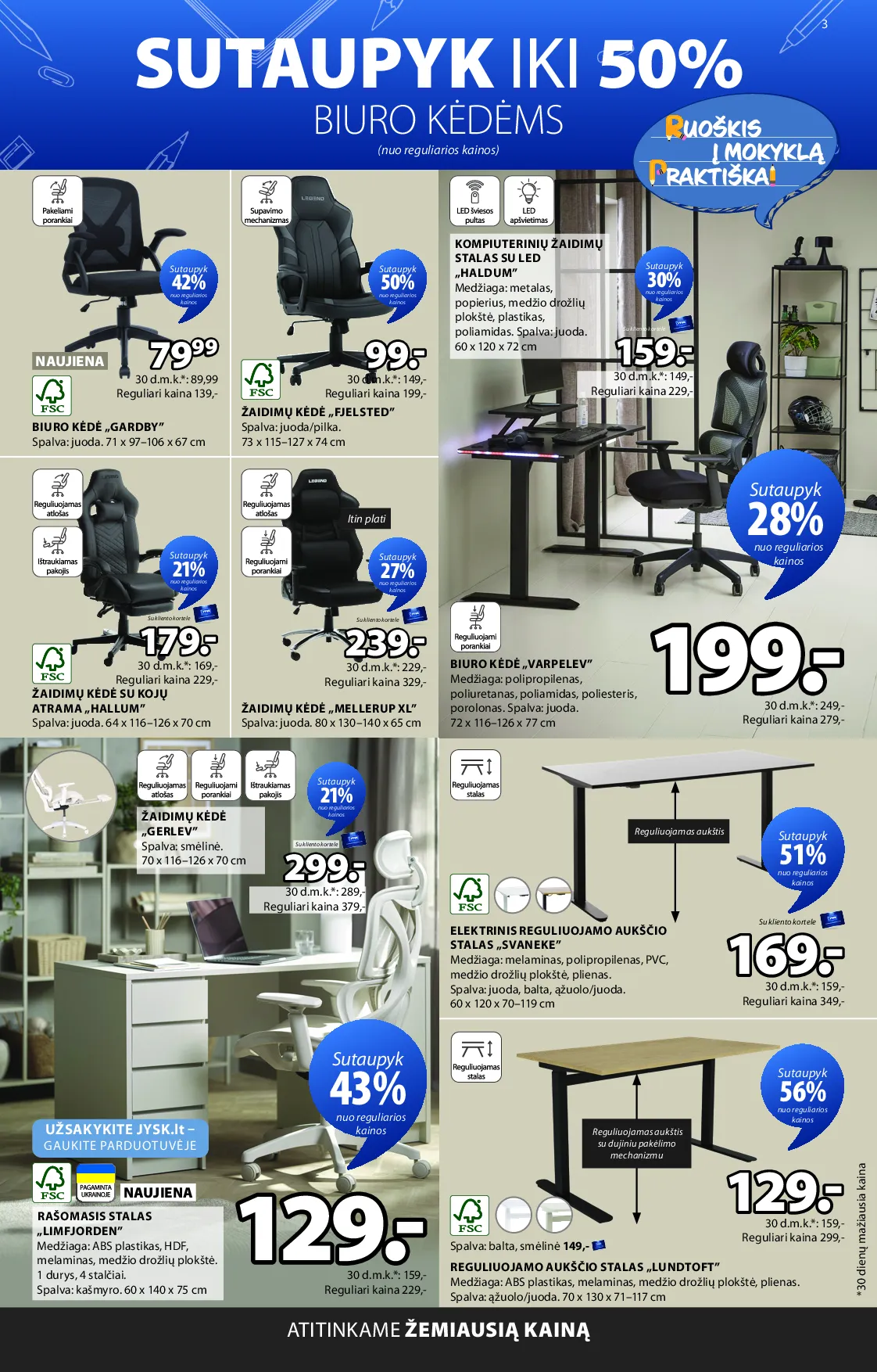 Jysk akcijos šią savaitę. Galioja nuo 2026-09-08 iki 2026-09-21 – 3 psl.