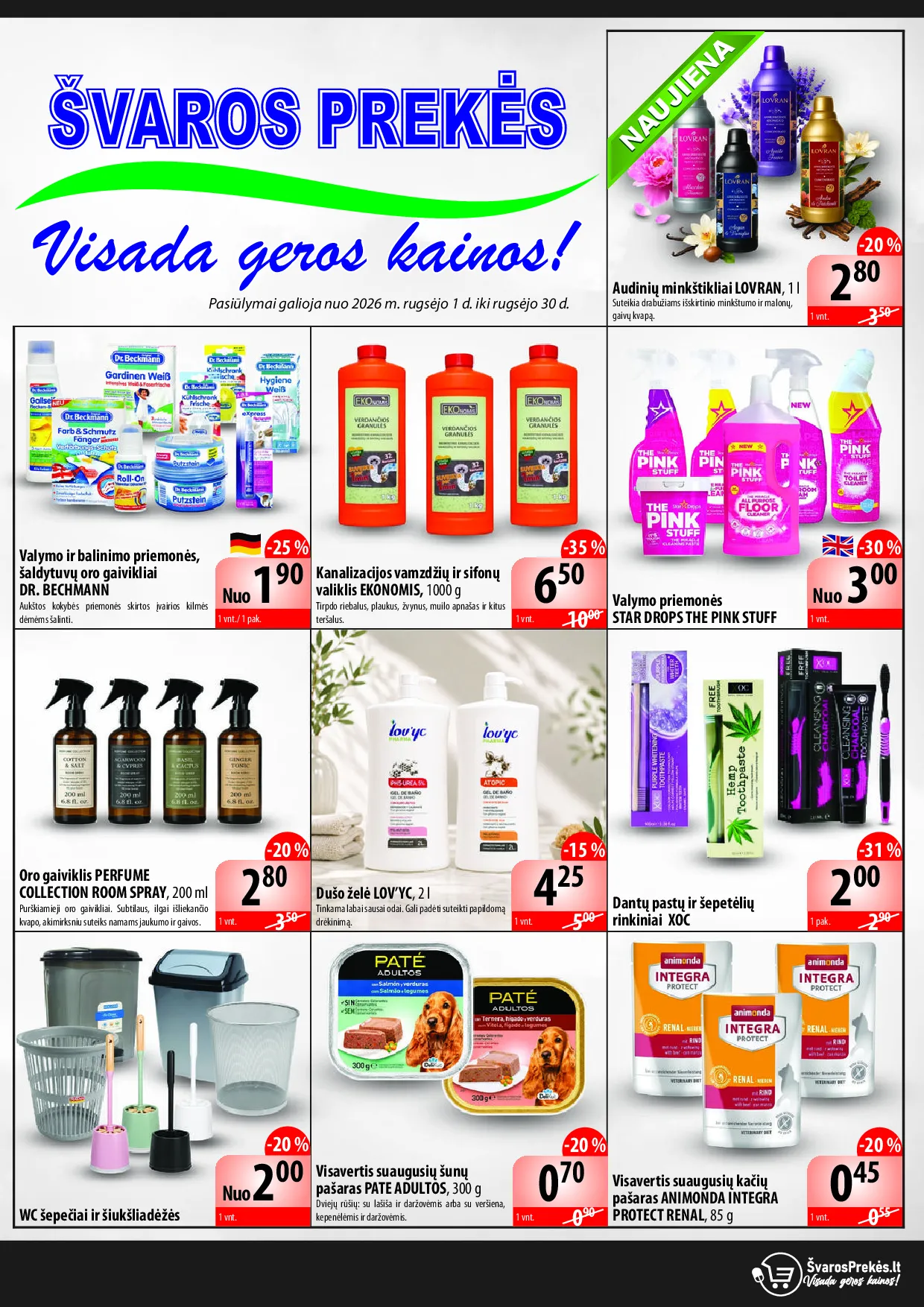 Švaros prekės katalogas – 1 psl.
