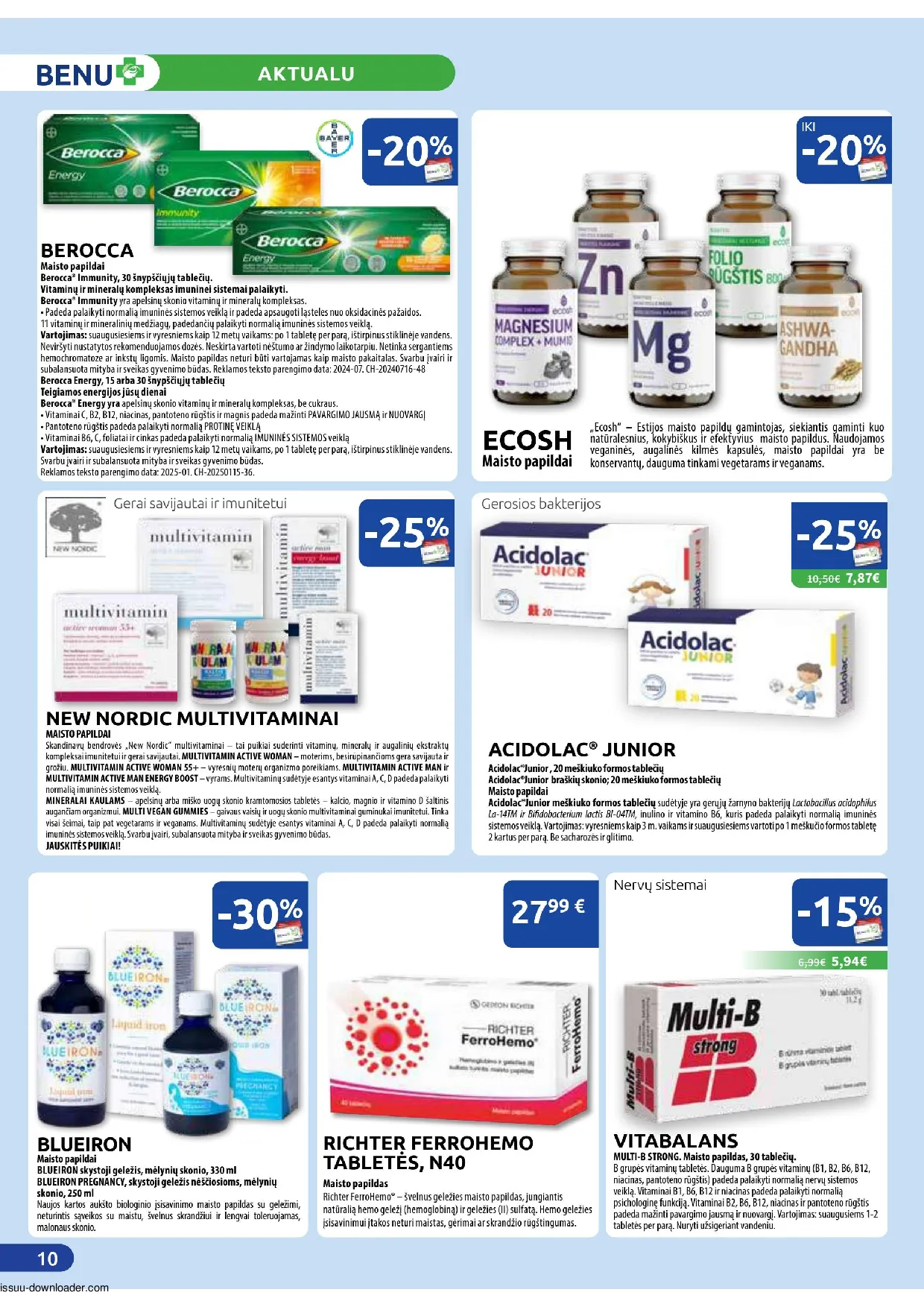 Benu leidinys – 10 psl.