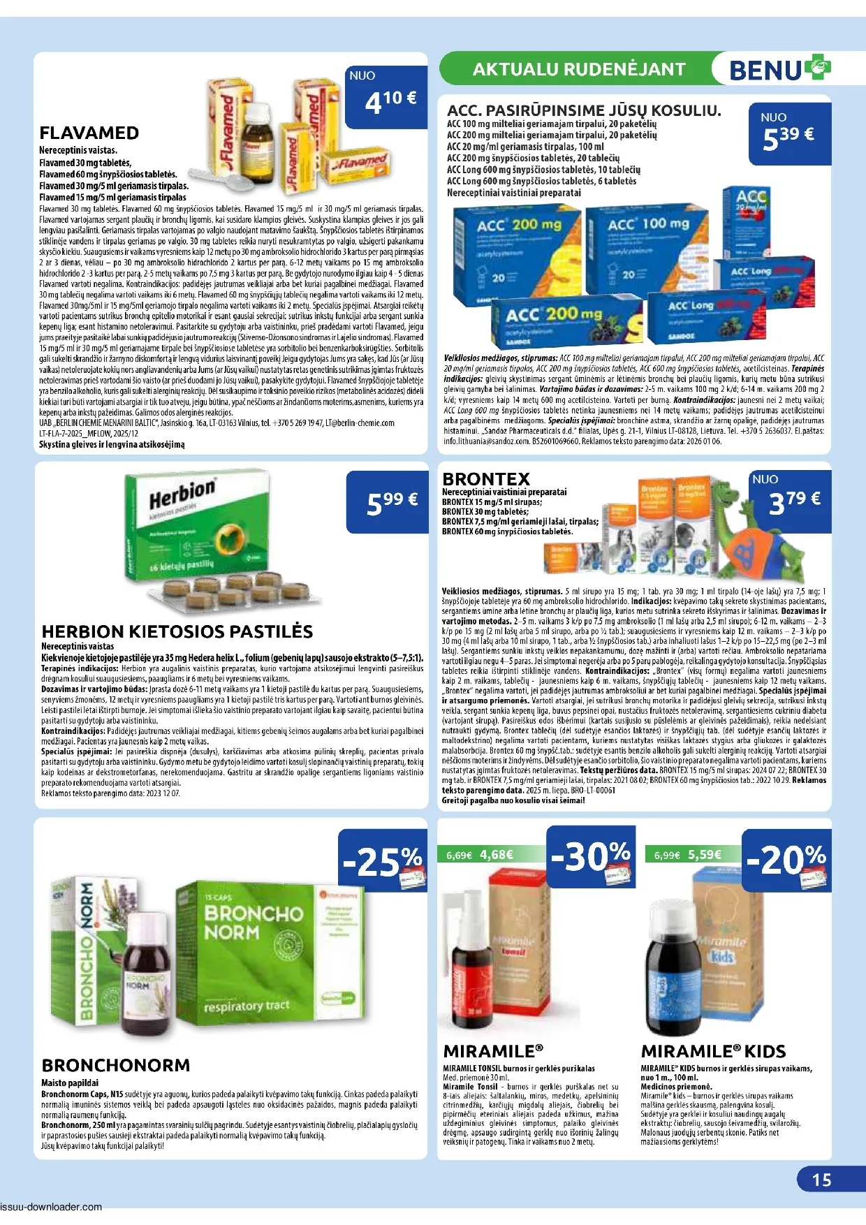Benu leidinys – 15 psl.