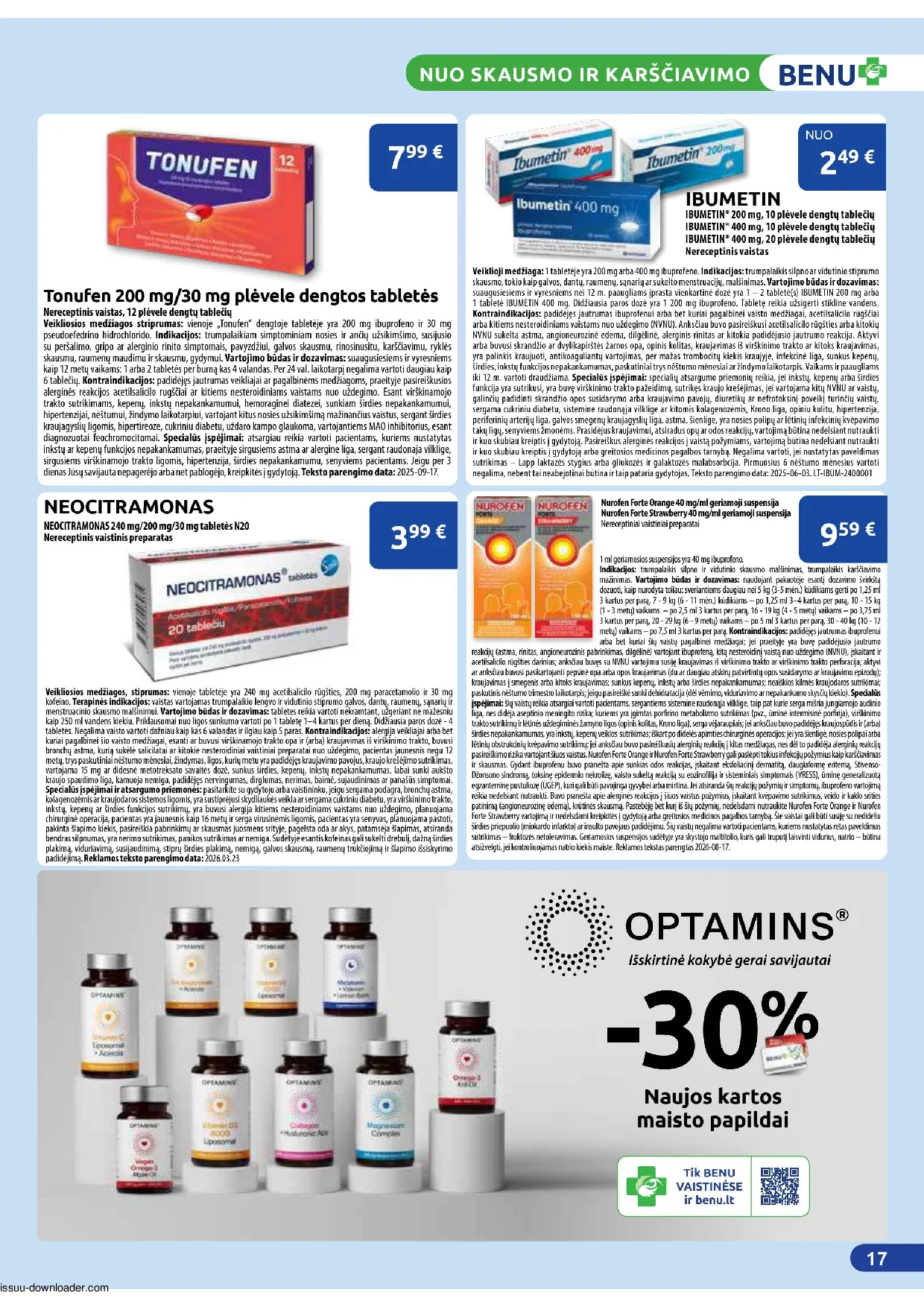 Benu leidinys – 17 psl.