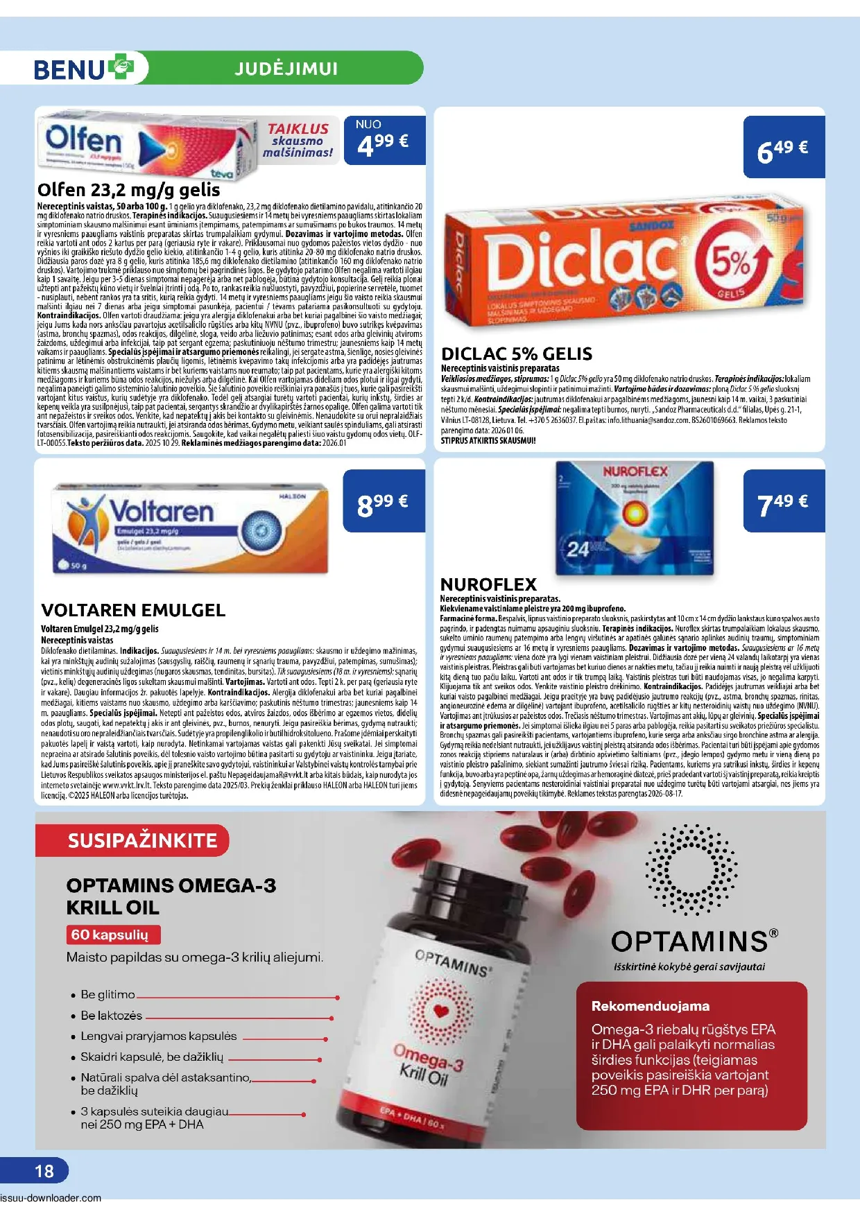 Benu leidinys – 18 psl.