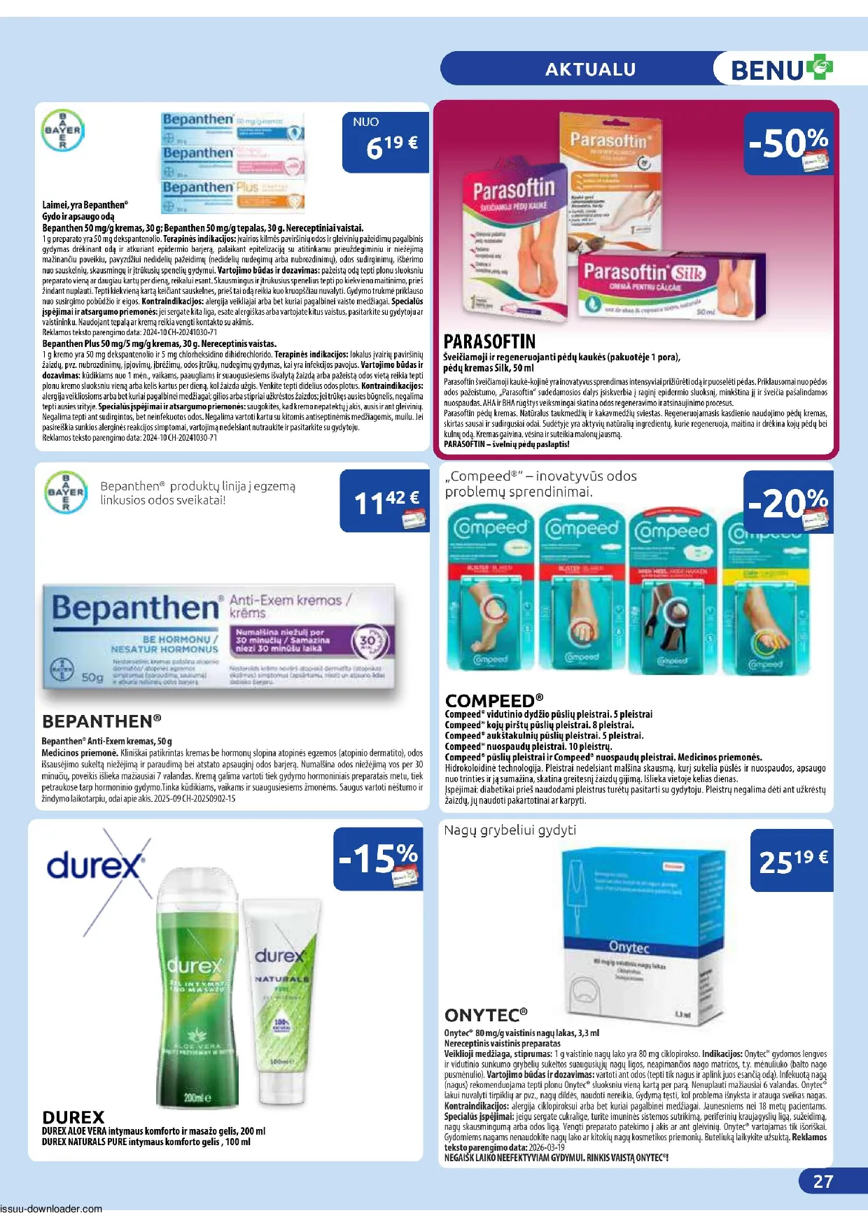 Benu leidinys – 27 psl.