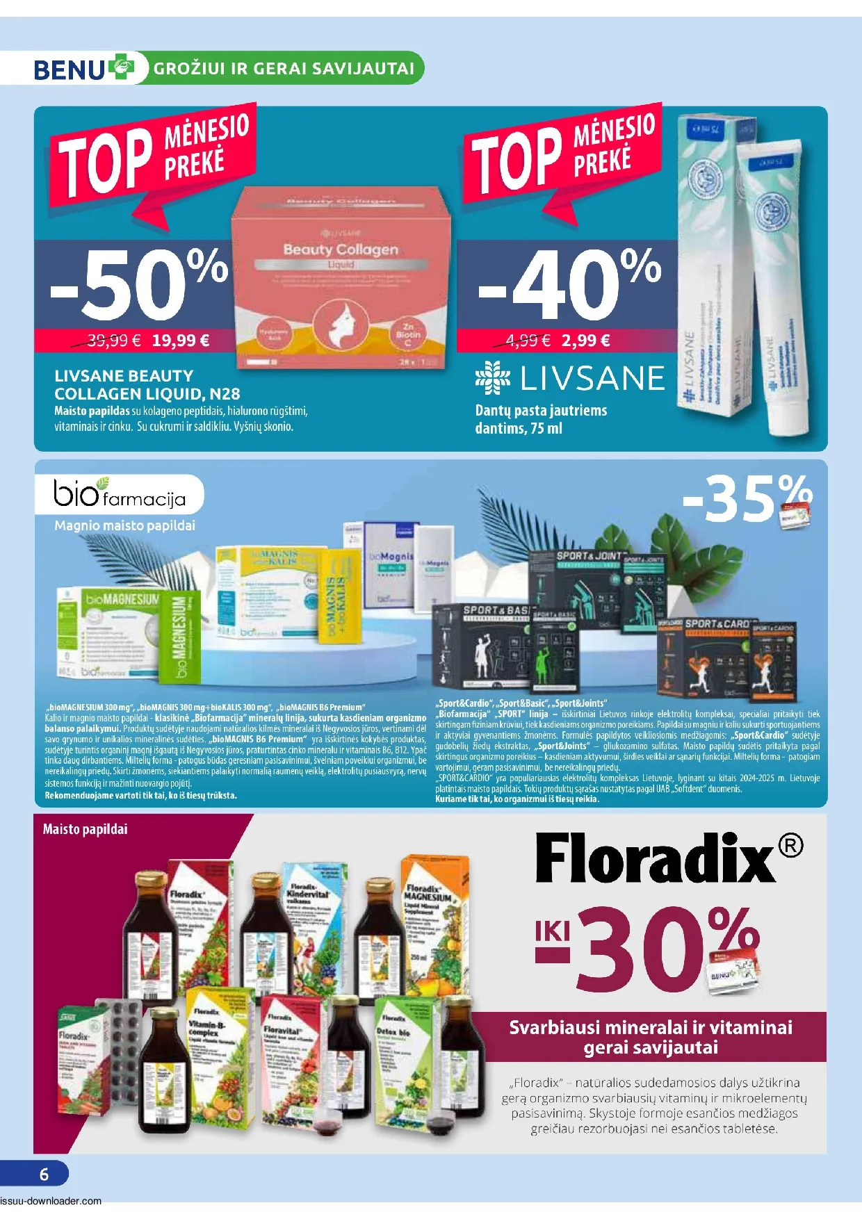Benu leidinys – 6 psl.
