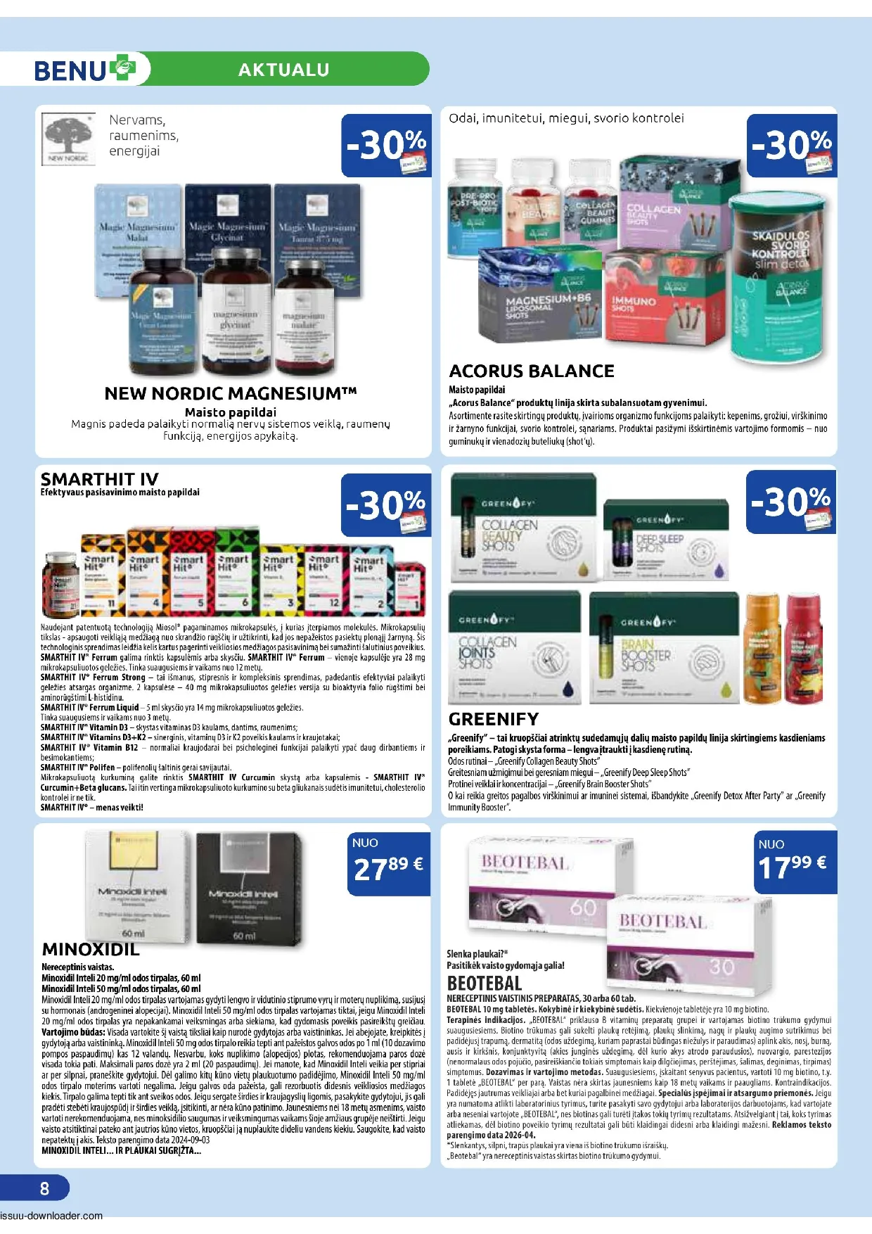 Benu leidinys – 8 psl.