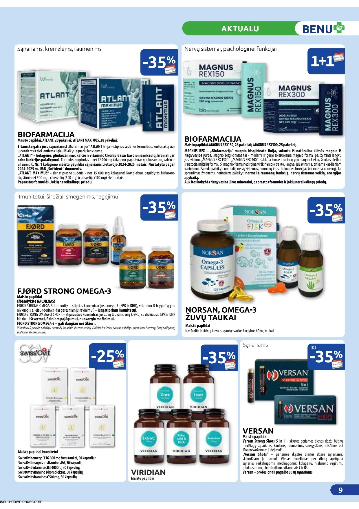 Benu leidinys – 9 psl.