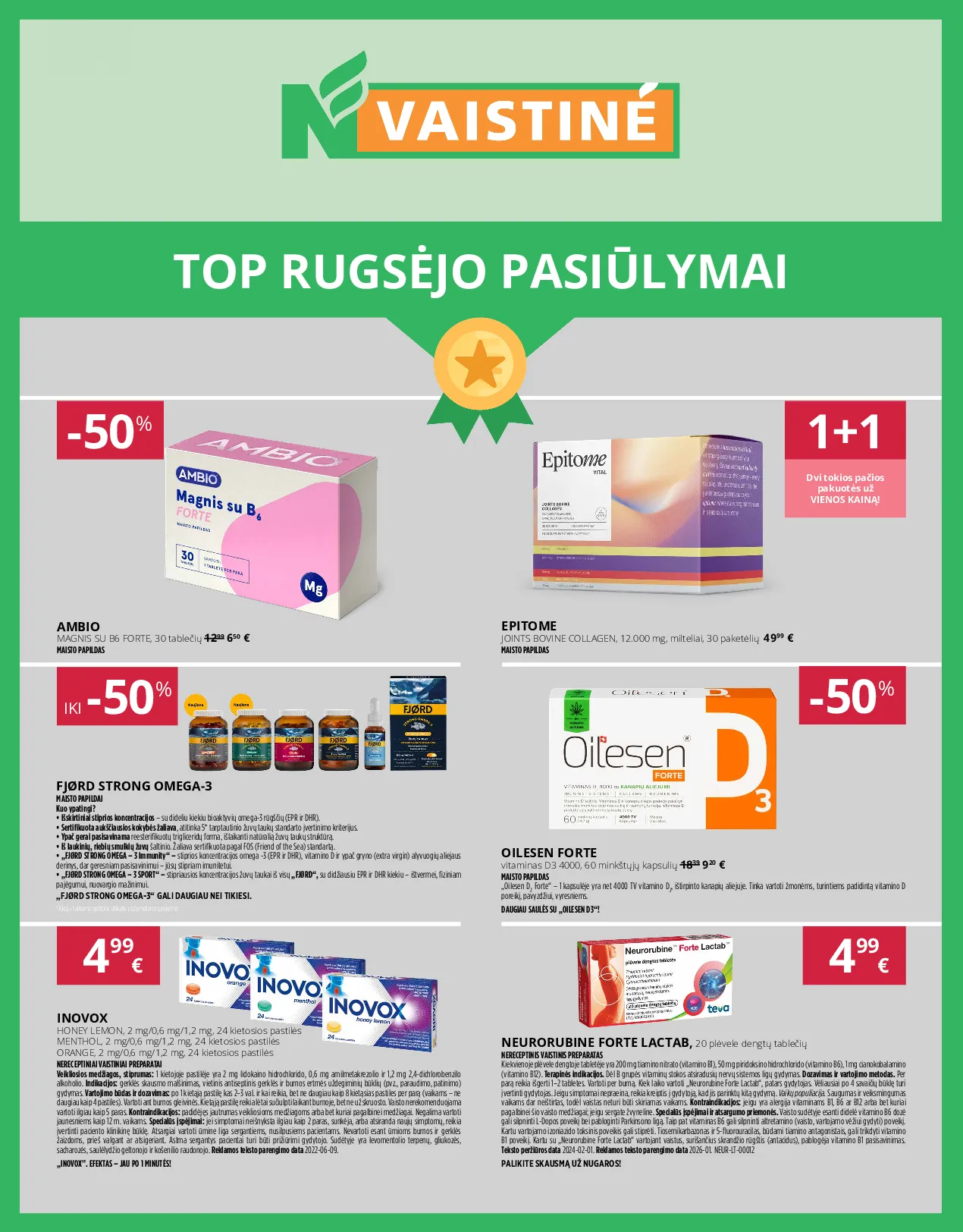 Norfa vaistinės leidinys – 1 psl.