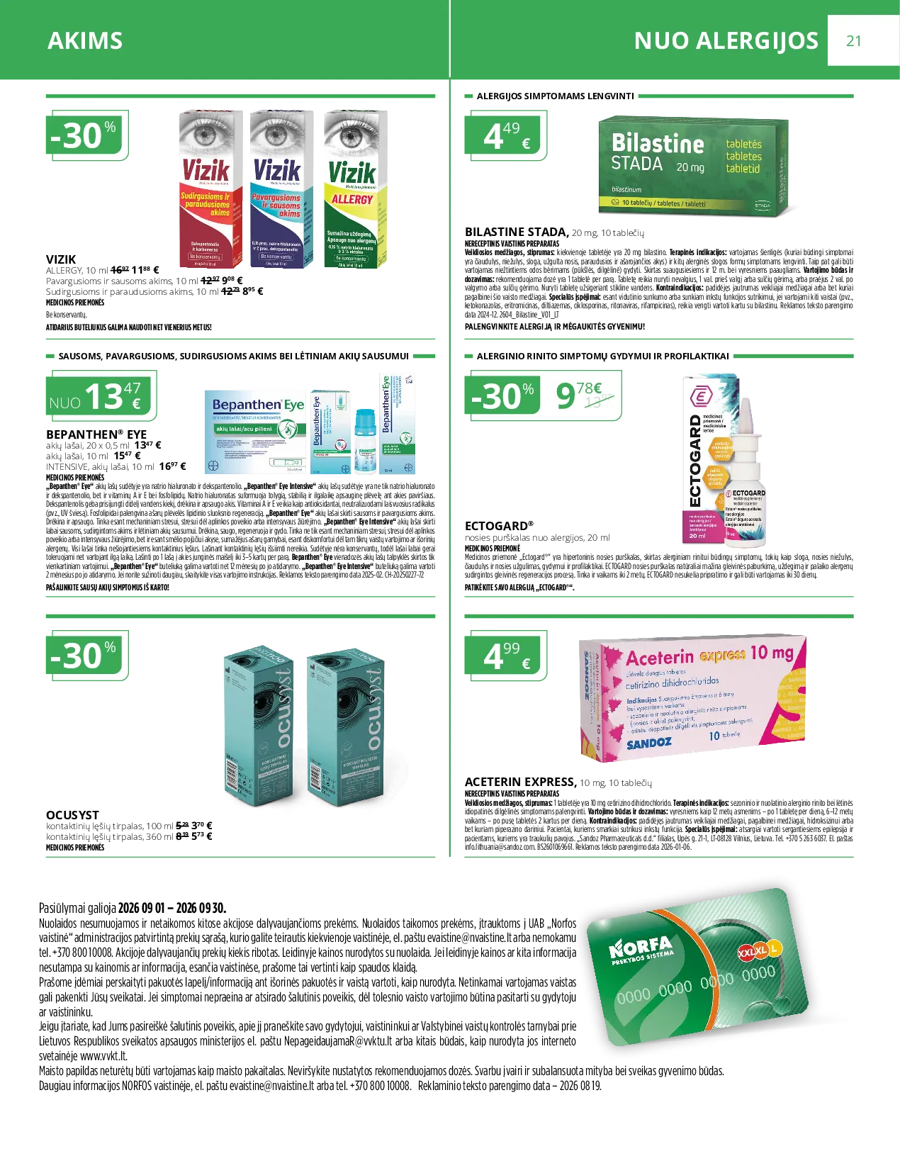 Norfa vaistinės leidinys – 21 psl.
