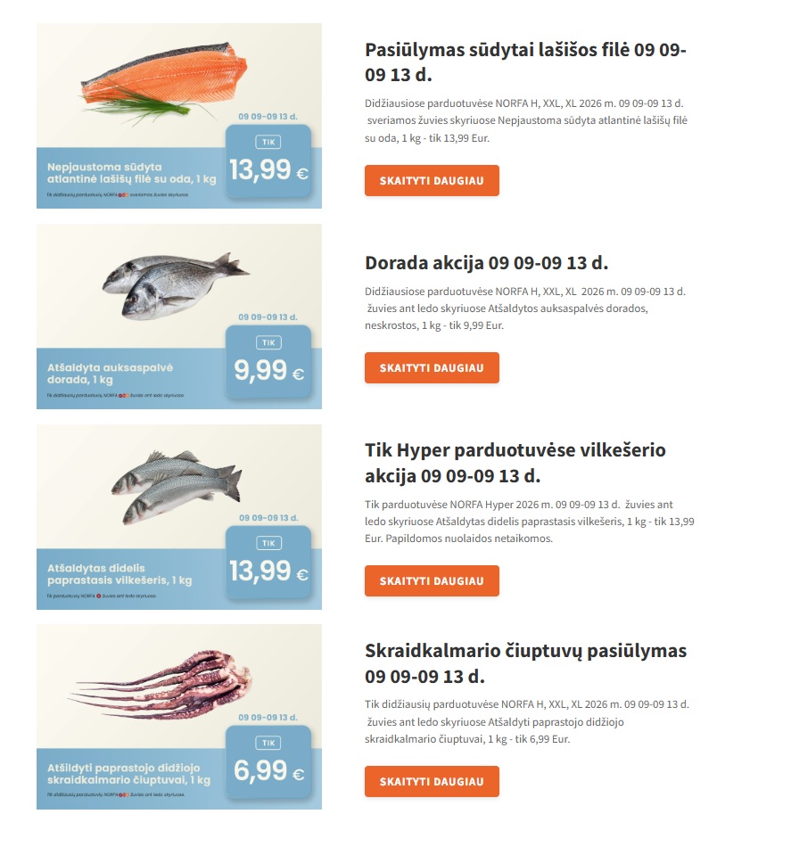 Norfa savaitgalio akcijos – 1 psl.