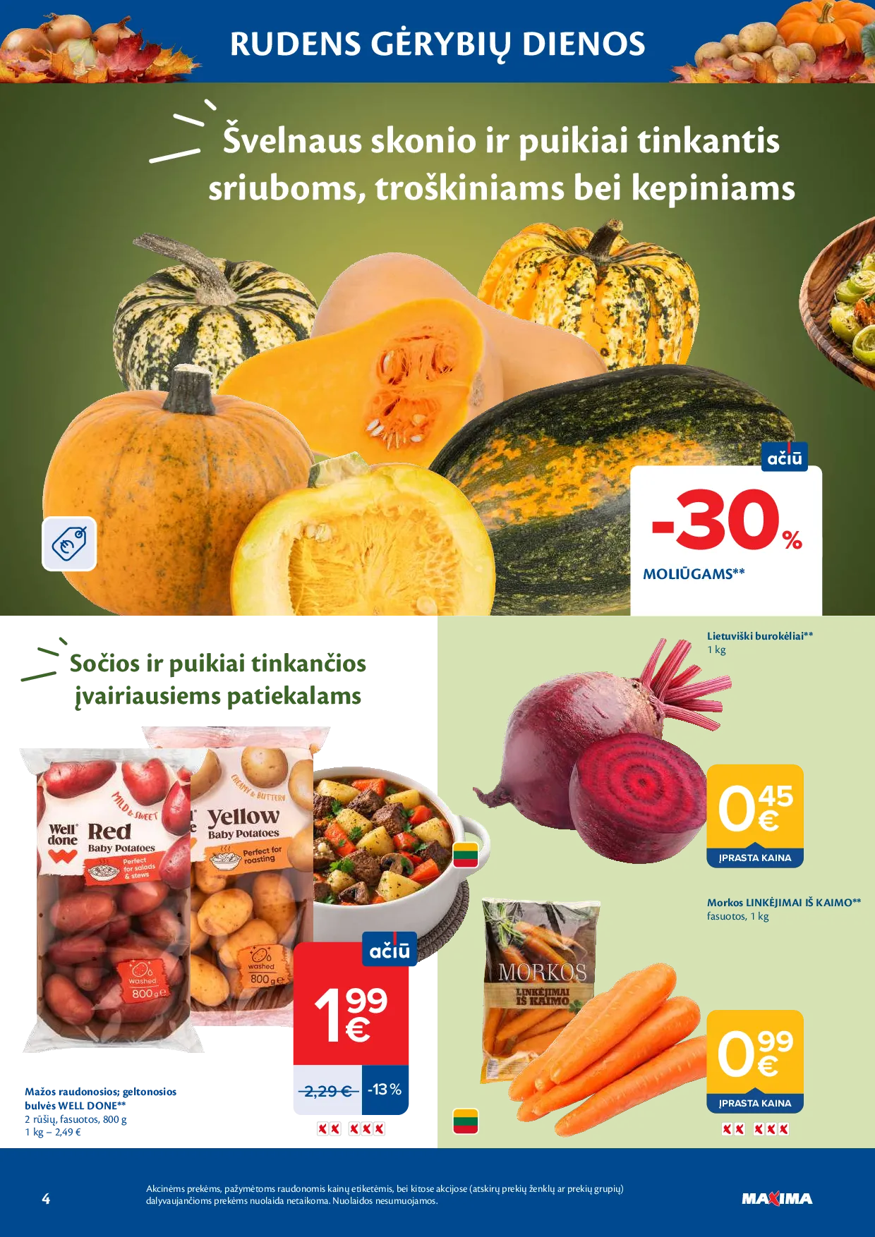 Maxima akcijos šią savaitę. Galioja nuo 2026-10-20 iki 2026-10-26 – 4 psl.