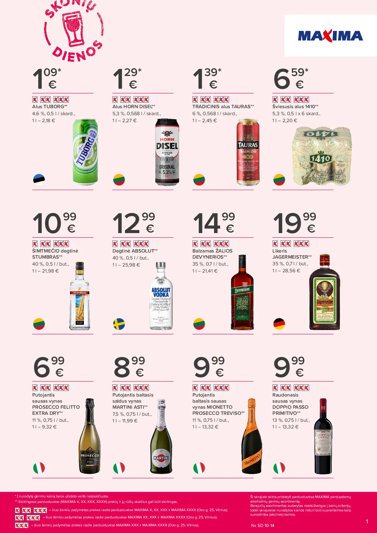Maxima Skonių dienos naujausias leidinys – 1 psl.