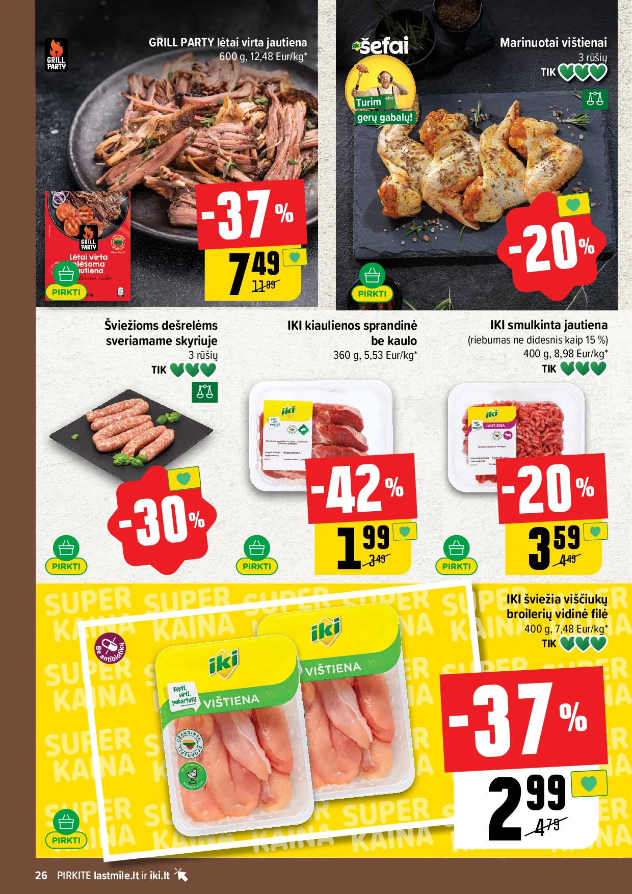 Iki akcijos šią savaitę. Galioja nuo 2026-10-19 iki 2026-10-25 – 26 psl.