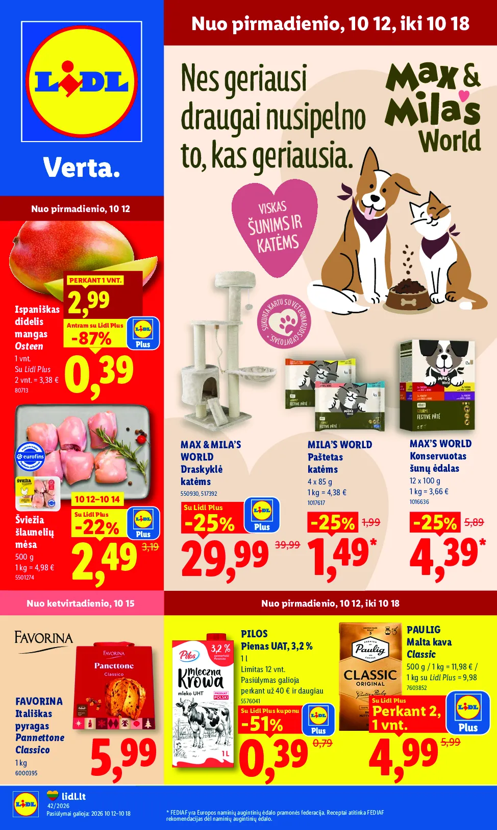 Lidl maisto prekių leidinys – 1 psl.