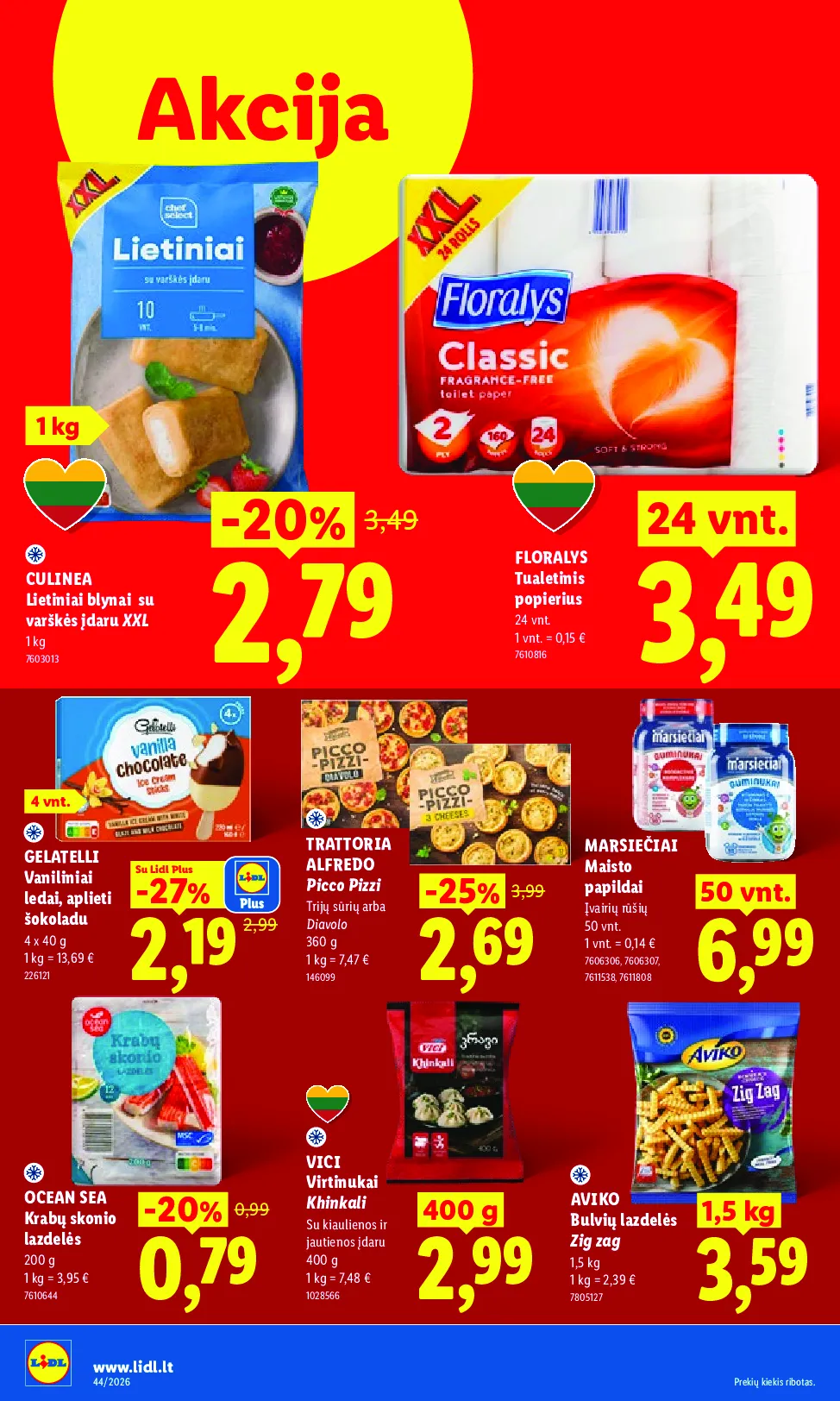 Lidl maisto prekių leidinys – 14 psl.