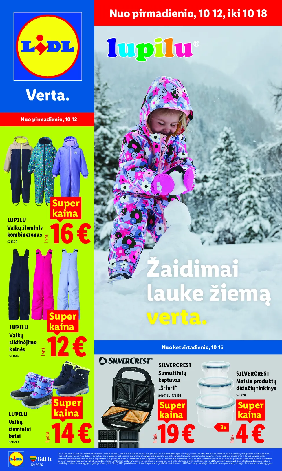 Lidl ne maisto prekių leidinys – 1 psl.