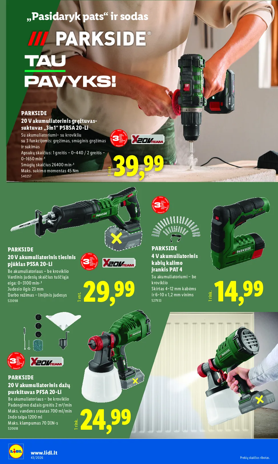 Lidl akcijos šią savaitę. Galioja nuo 2026-10-19 iki 2026-10-25 – 14 psl.