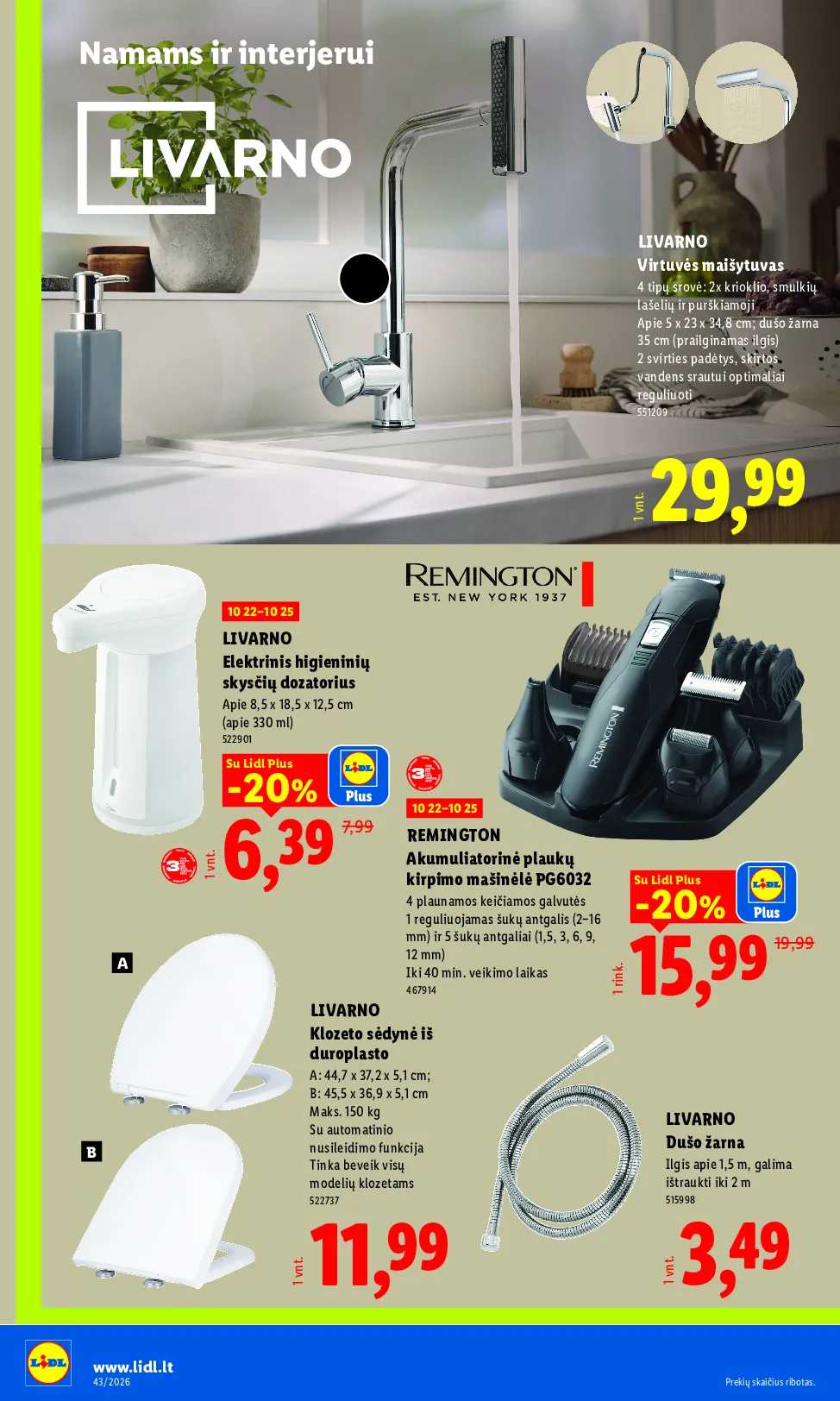 Lidl akcijos šią savaitę. Galioja nuo 2026-10-19 iki 2026-10-25 – 18 psl.