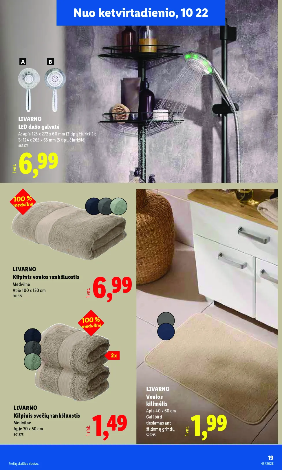 Lidl akcijos šią savaitę. Galioja nuo 2026-10-19 iki 2026-10-25 – 19 psl.