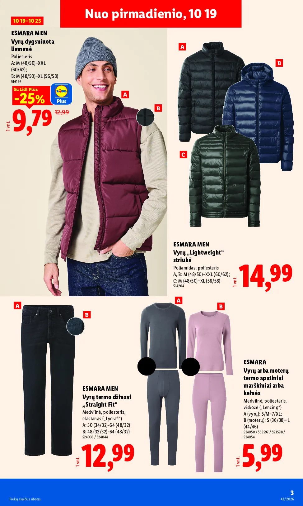 Lidl akcijos šią savaitę. Galioja nuo 2026-10-19 iki 2026-10-25 – 3 psl.