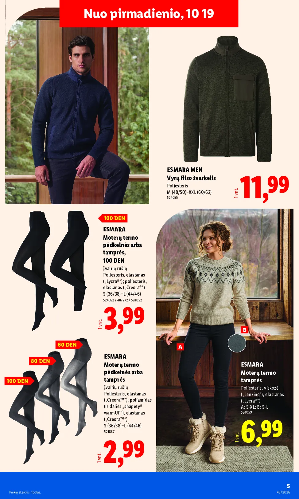 Lidl akcijos šią savaitę. Galioja nuo 2026-10-19 iki 2026-10-25 – 5 psl.