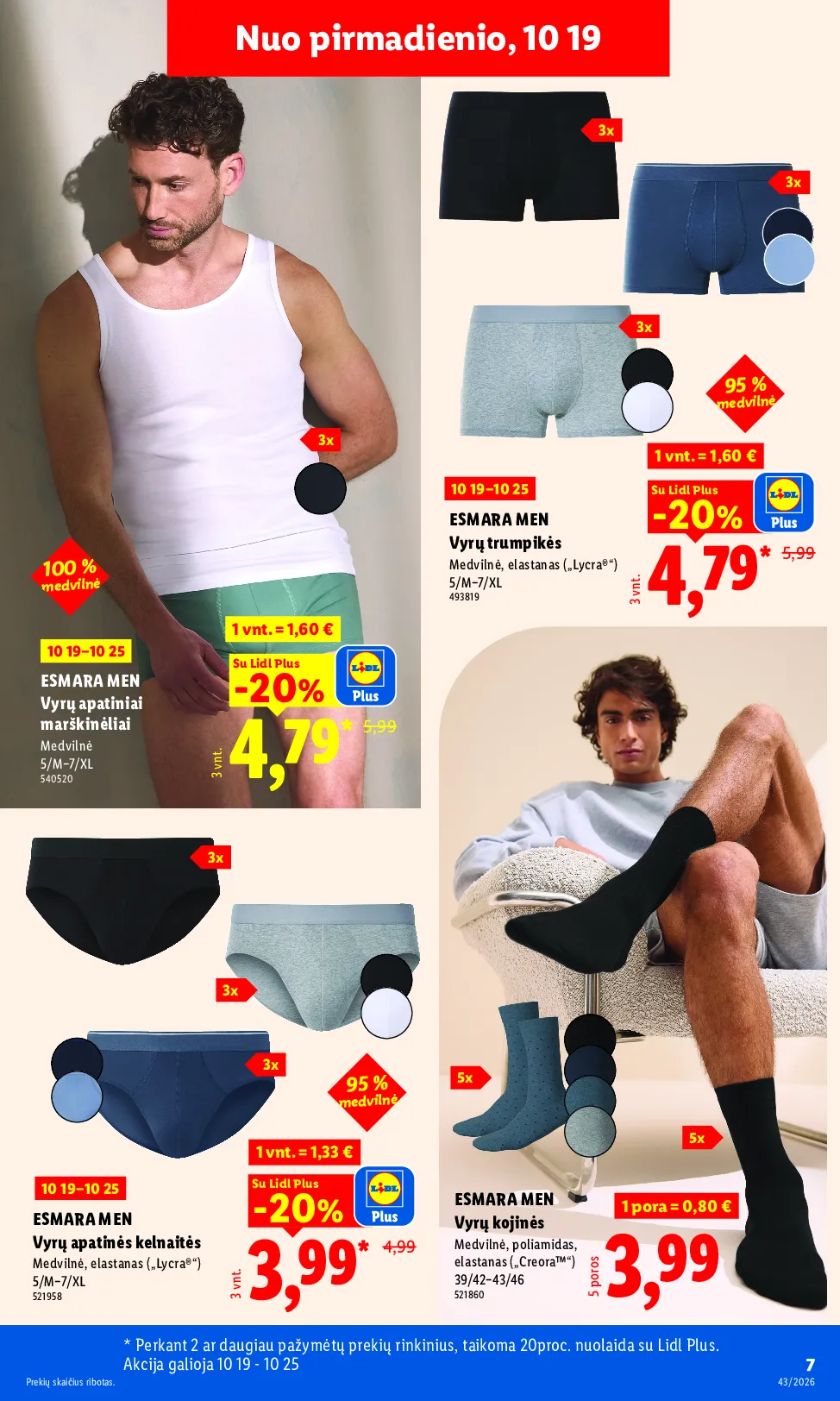 Lidl akcijos šią savaitę. Galioja nuo 2026-10-19 iki 2026-10-25 – 7 psl.