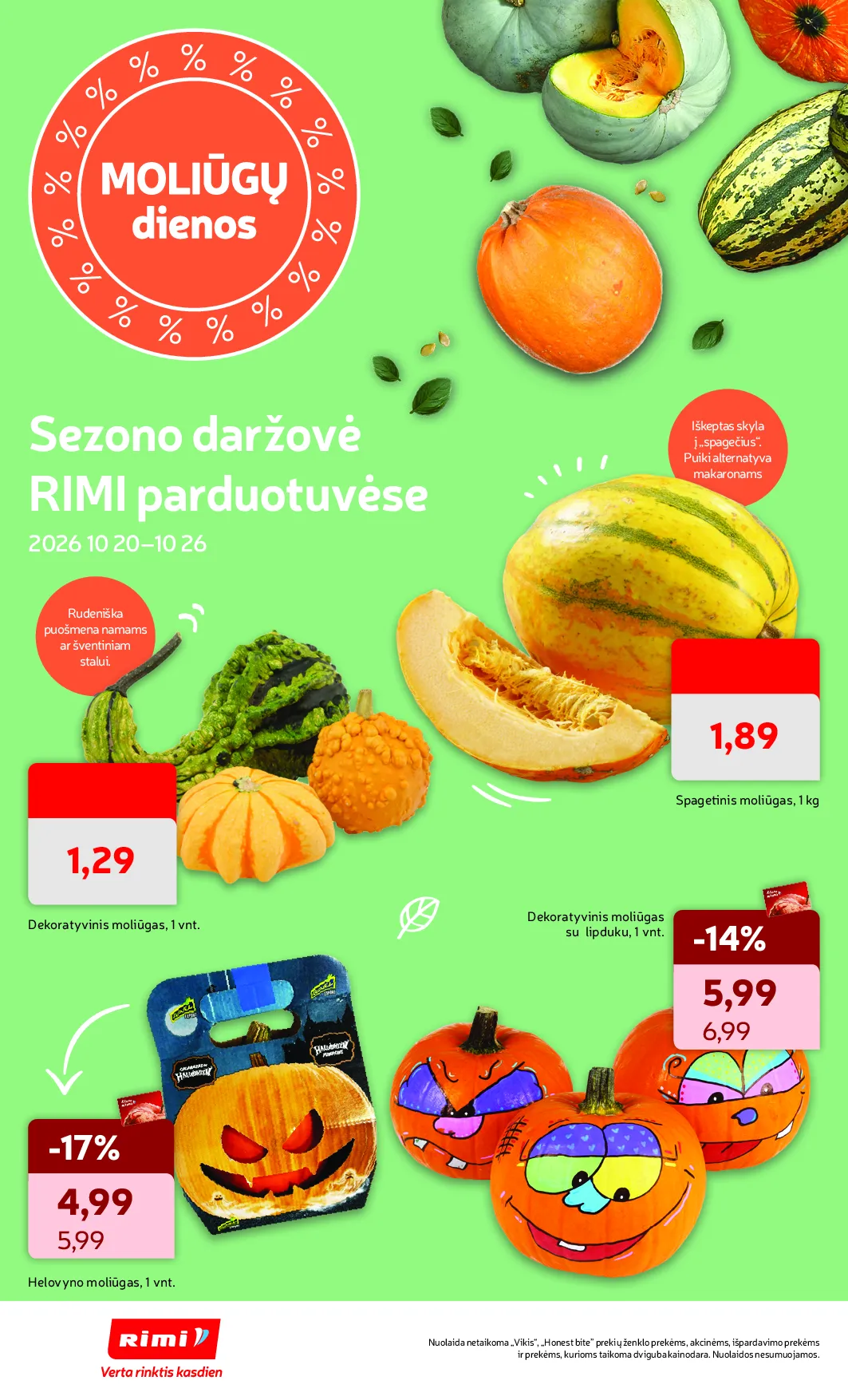 Rimi akcijos šią savaitę. Galioja nuo 2026-10-20 iki 2026-10-26 – 10 psl.
