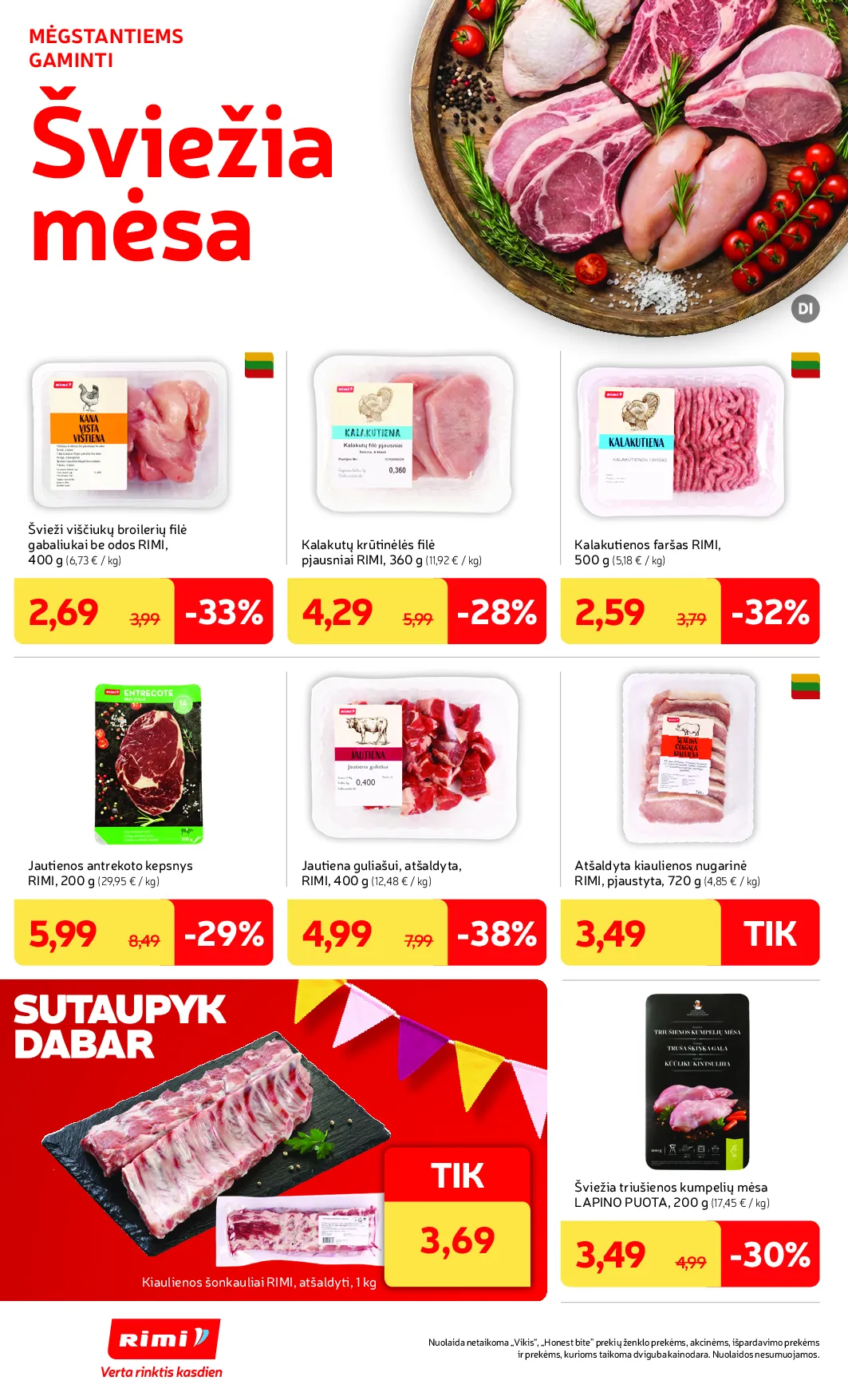Rimi akcijos šią savaitę. Galioja nuo 2026-10-20 iki 2026-10-26 – 12 psl.